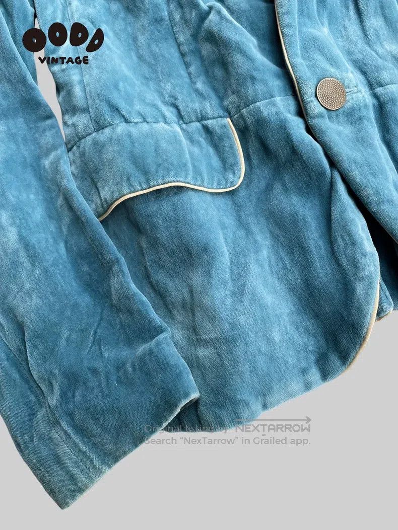 Jean Paul Gaultier Jean Paul Gaultier Blue Velvet Jacket Size US S / EU 44-46 / 1 - 4 Thumbnail