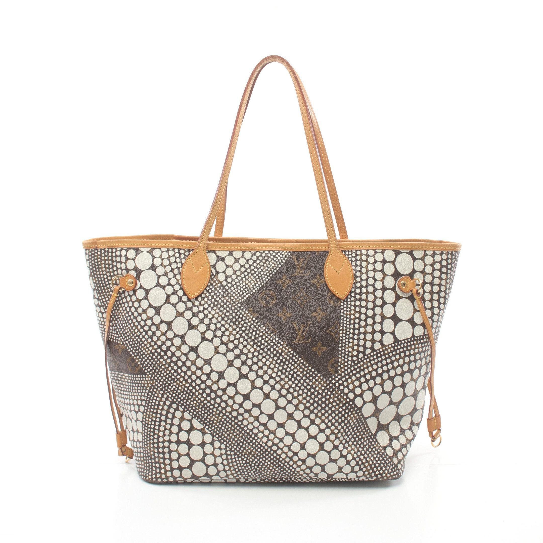 Louis Vuitton Louis Vuitton Neverfull Mm Monogram Wave Bron Shoulder Bag Tote Leather Brown White Yayoi Kusama Collaboration Size ONE SIZE - 1 Thumbnail