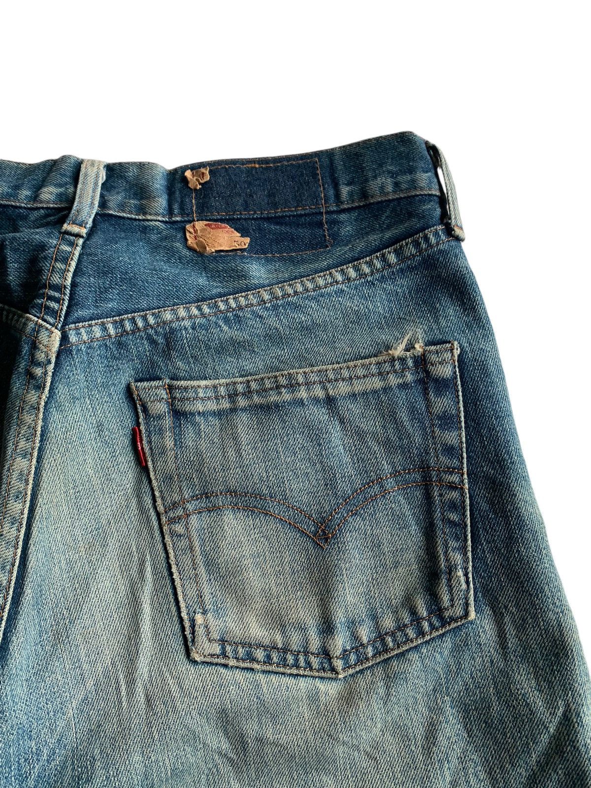 Vintage Levis Big E 502XX Selvedge Distressed Denim