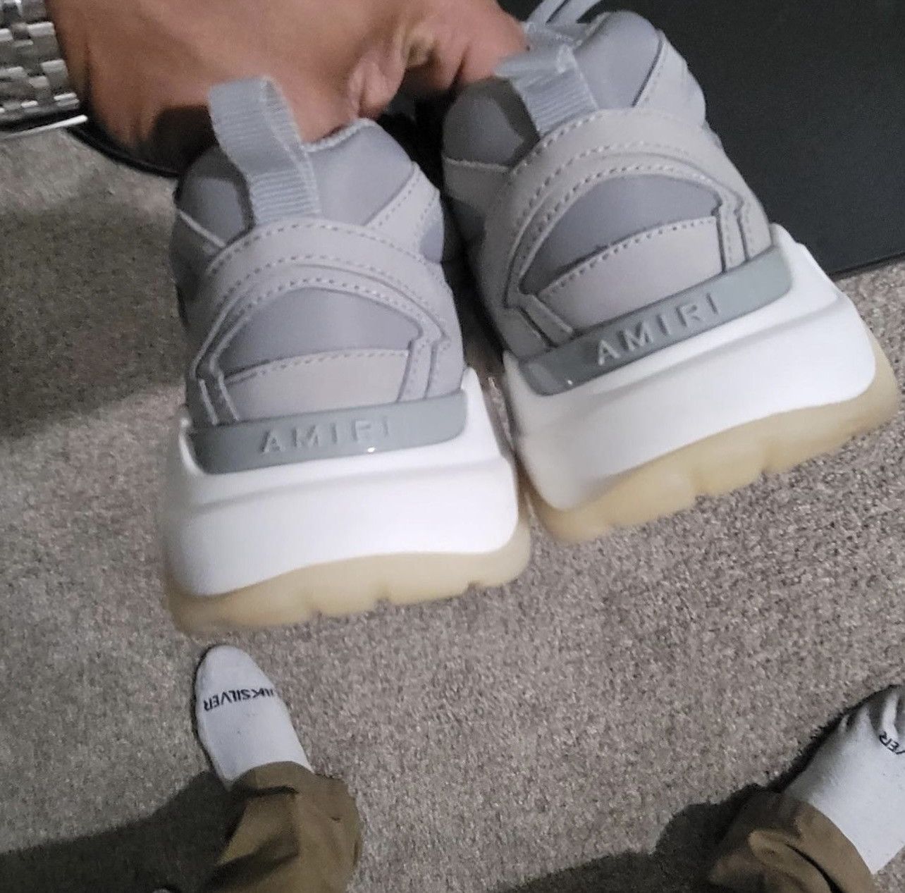 Amiri Amiri Grey Bone Runners Size US 9 / EU 42 - 2 Thumbnail