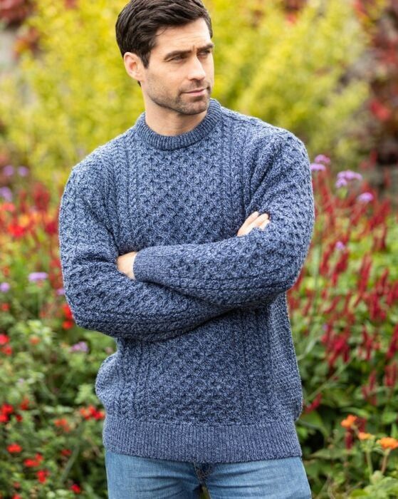 Aran Crafts × Vintage 90s Aran Crafts Ireland Heavy Cable Knitted Wool Sweater Size US L / EU 52-54 / 3 - 11 Thumbnail