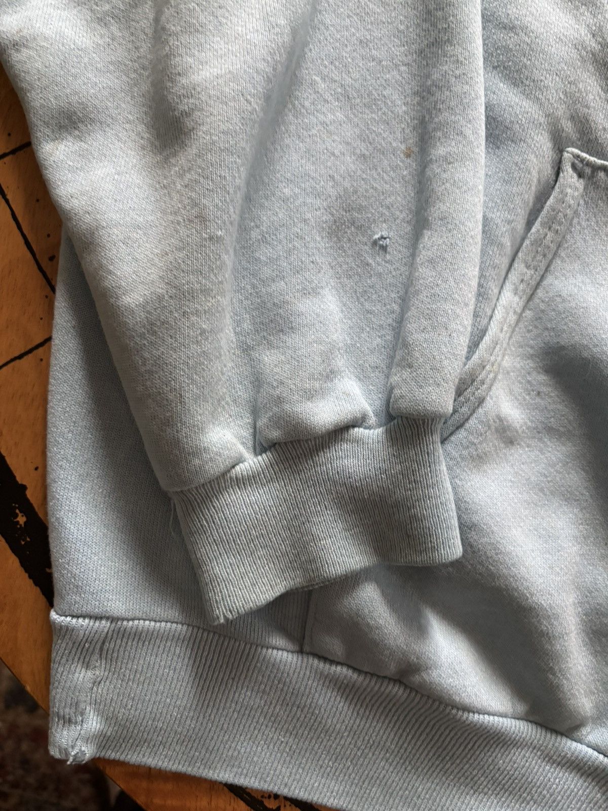 Vintage Vintage 80s Thrashed/Distressed Paint Graphic Zip Hoodie Size US XL / EU 56 / 4 - 7 Thumbnail