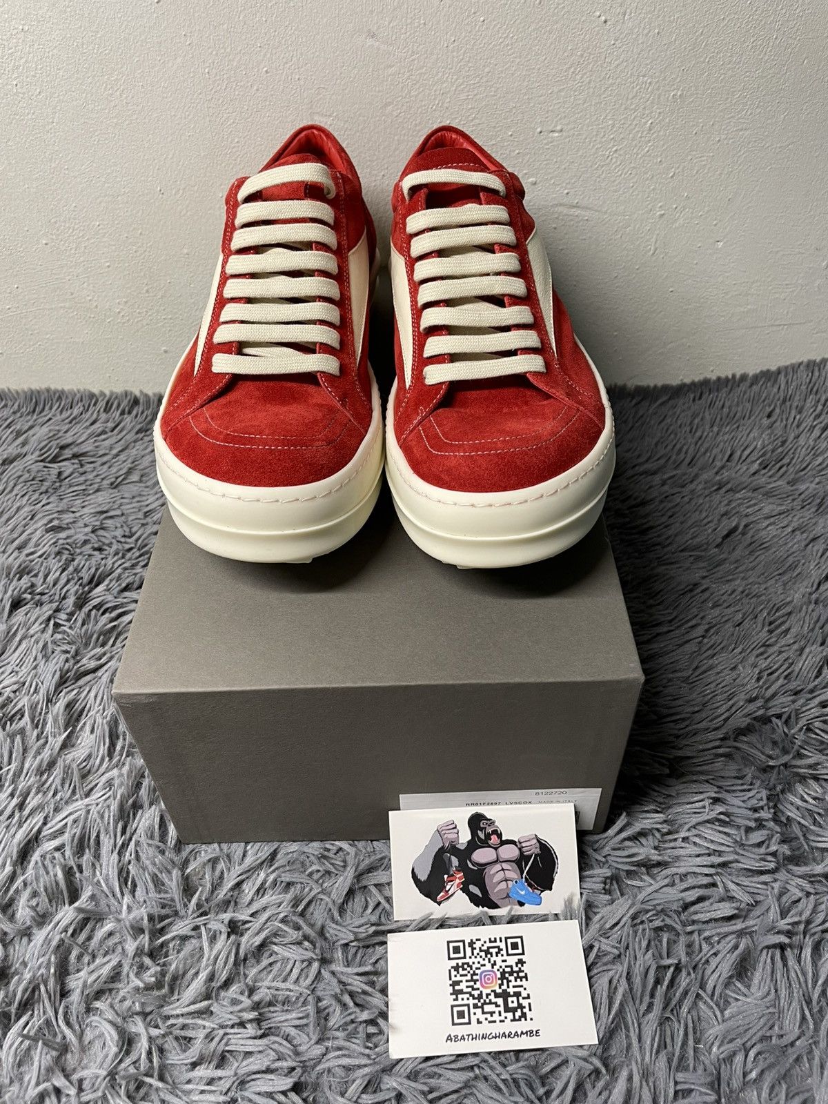 Rick Owens Rick Owens Vintage Sneaks Suede Carnelian Milk Size US 14 / EU 47 - 3 Thumbnail