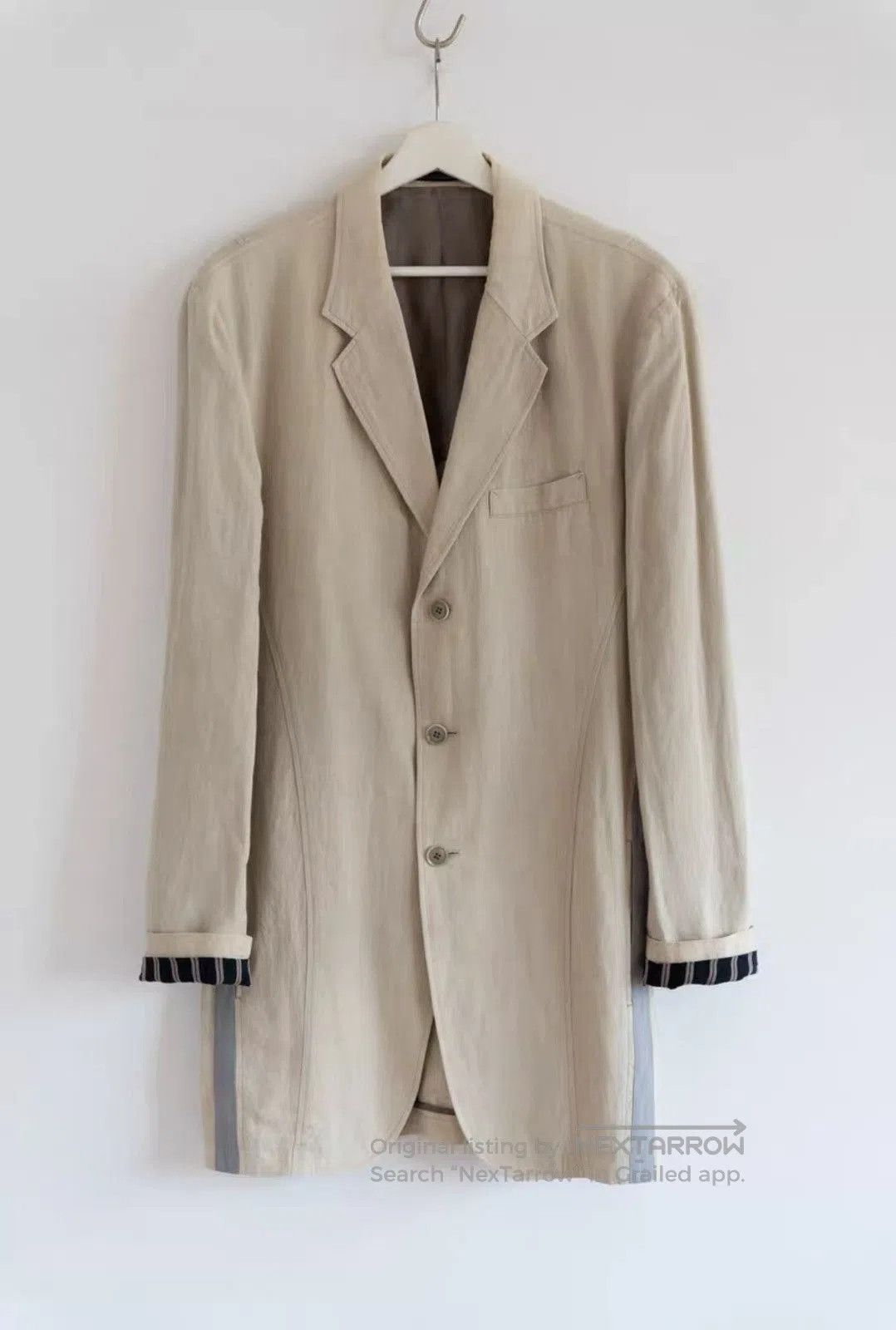 Yohji Yamamoto Beige Long Sleeve Light Jacket . Size US XL / EU 56 / 4 - 1 Thumbnail