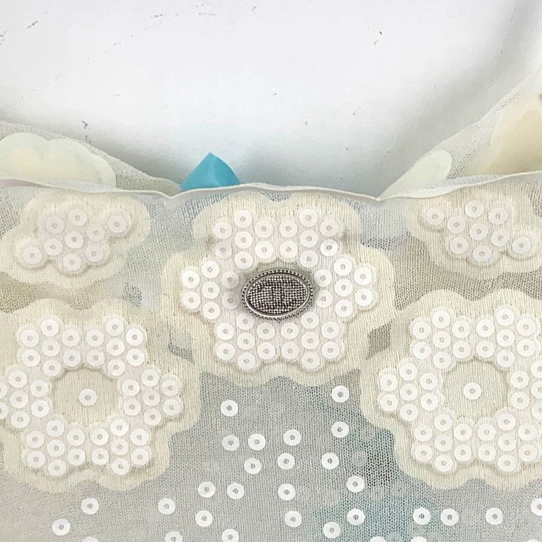 Chanel Chanel Beige sequin camellia embroidered cotton lace suspe Size XS / US 0-2 / IT 36-38 - 4 Thumbnail