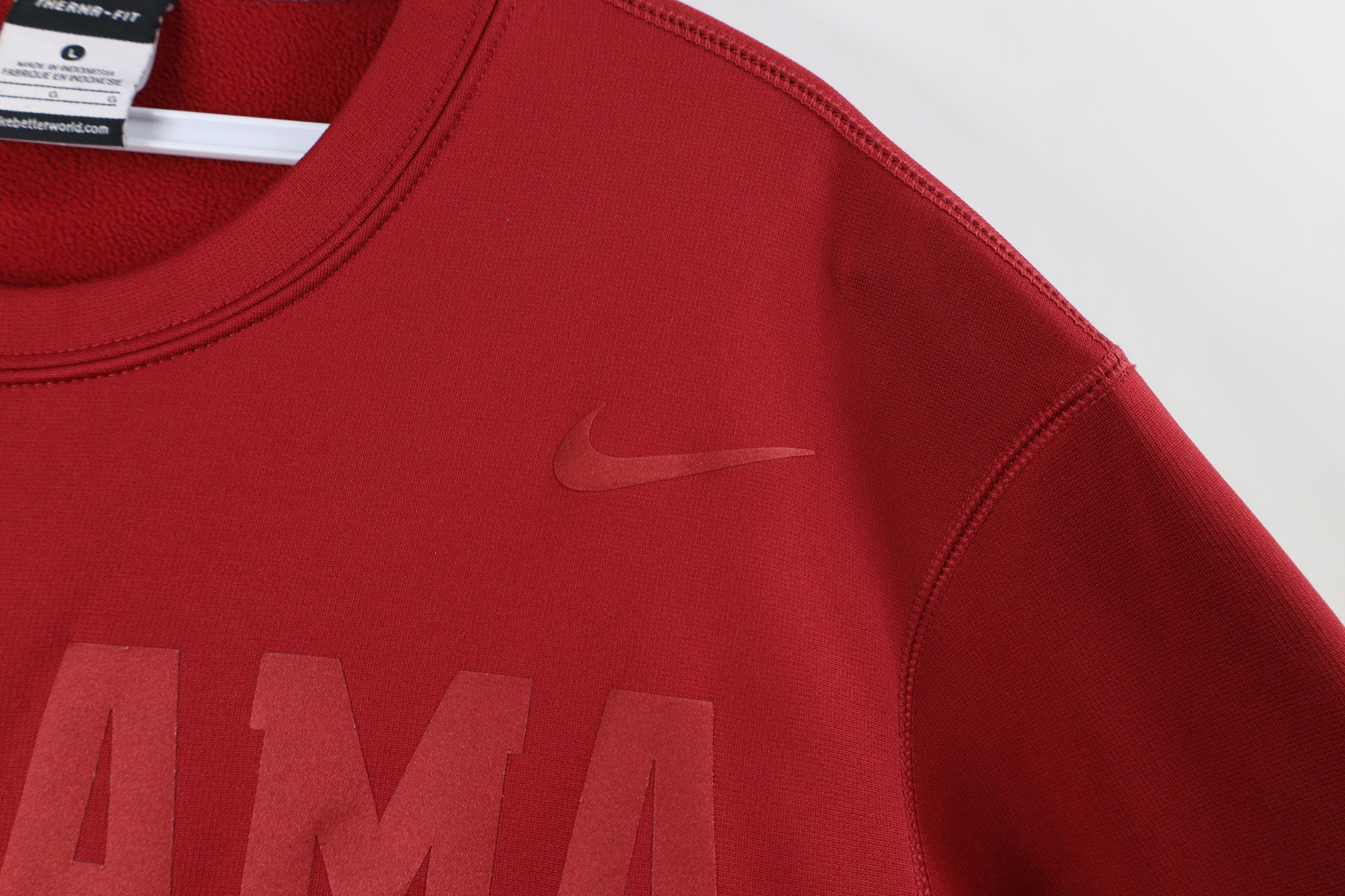 Nike × Vintage Nike Therma Fit Spell Out University of Alabama Sweatshirt Size US L / EU 52-54 / 3 - 6 Thumbnail