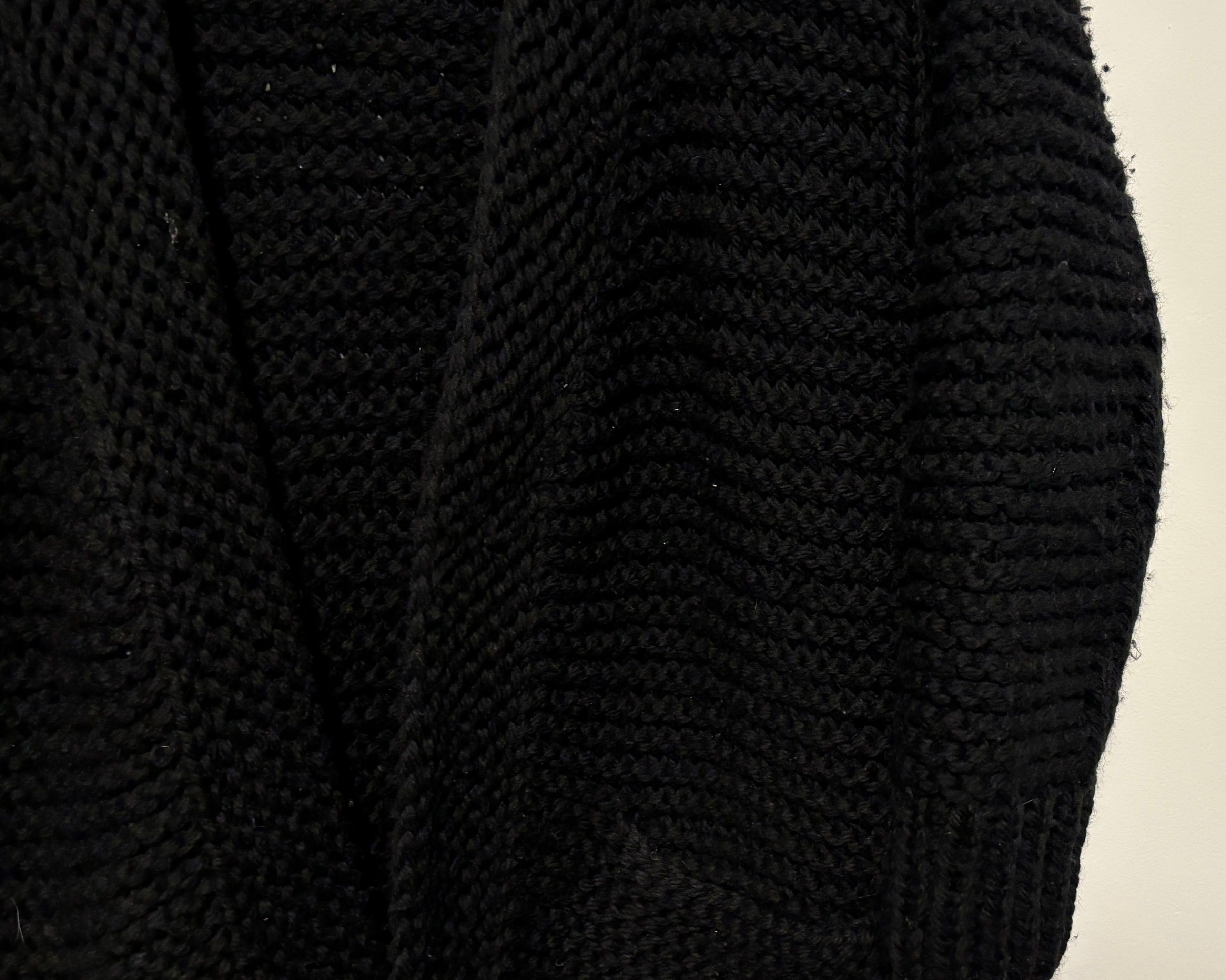 Wings + Horns Wings + Horns Peruvian Black Wool Handknit Cardigan XS-S Size US S / EU 44-46 / 1 - 10 Thumbnail