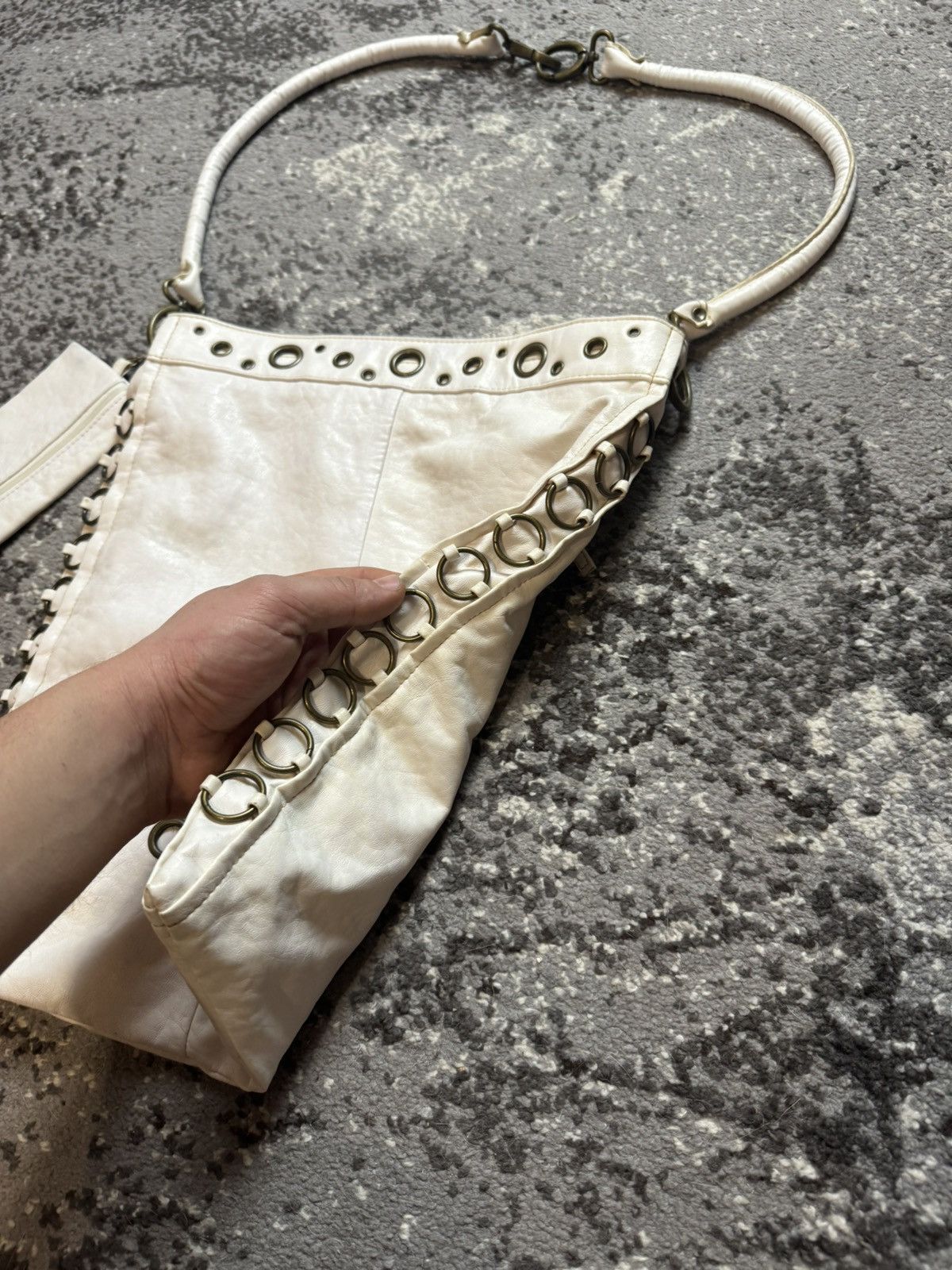 If Six Was Nine × Vintage Vintage Y2K Leather Style Metal Rings Opium Owens Style Bag Size ONE SIZE - 6 Thumbnail