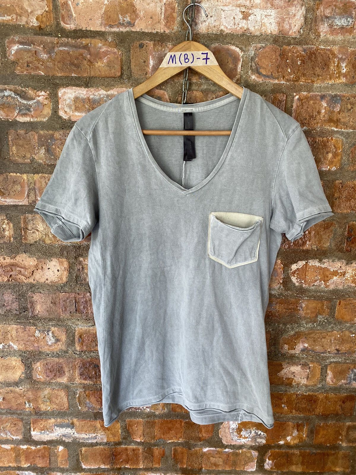 Ekam 2000s WJK leather Pocket smoke tee Size US S / EU 44-46 / 1 - 2 Thumbnail