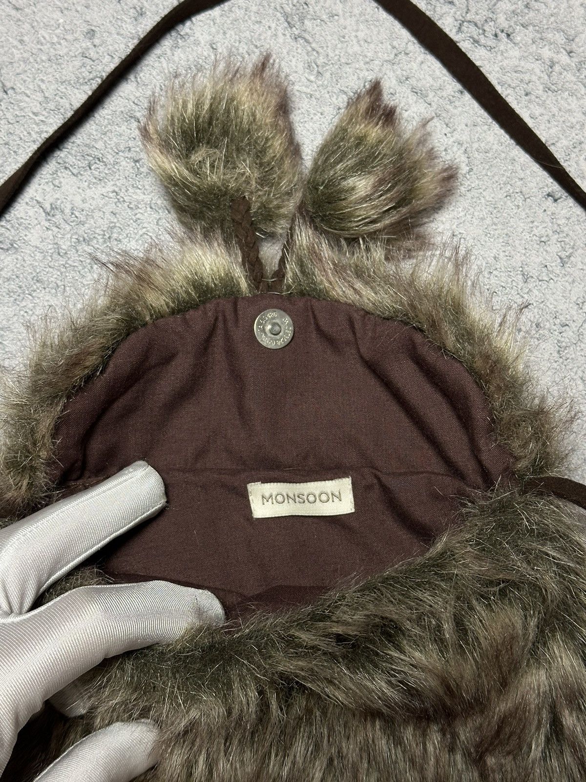 If Six Was Nine Vintage Faux Fur Mohair Y2K Crossbody Shoulder Bag Size ONE SIZE - 6 Thumbnail
