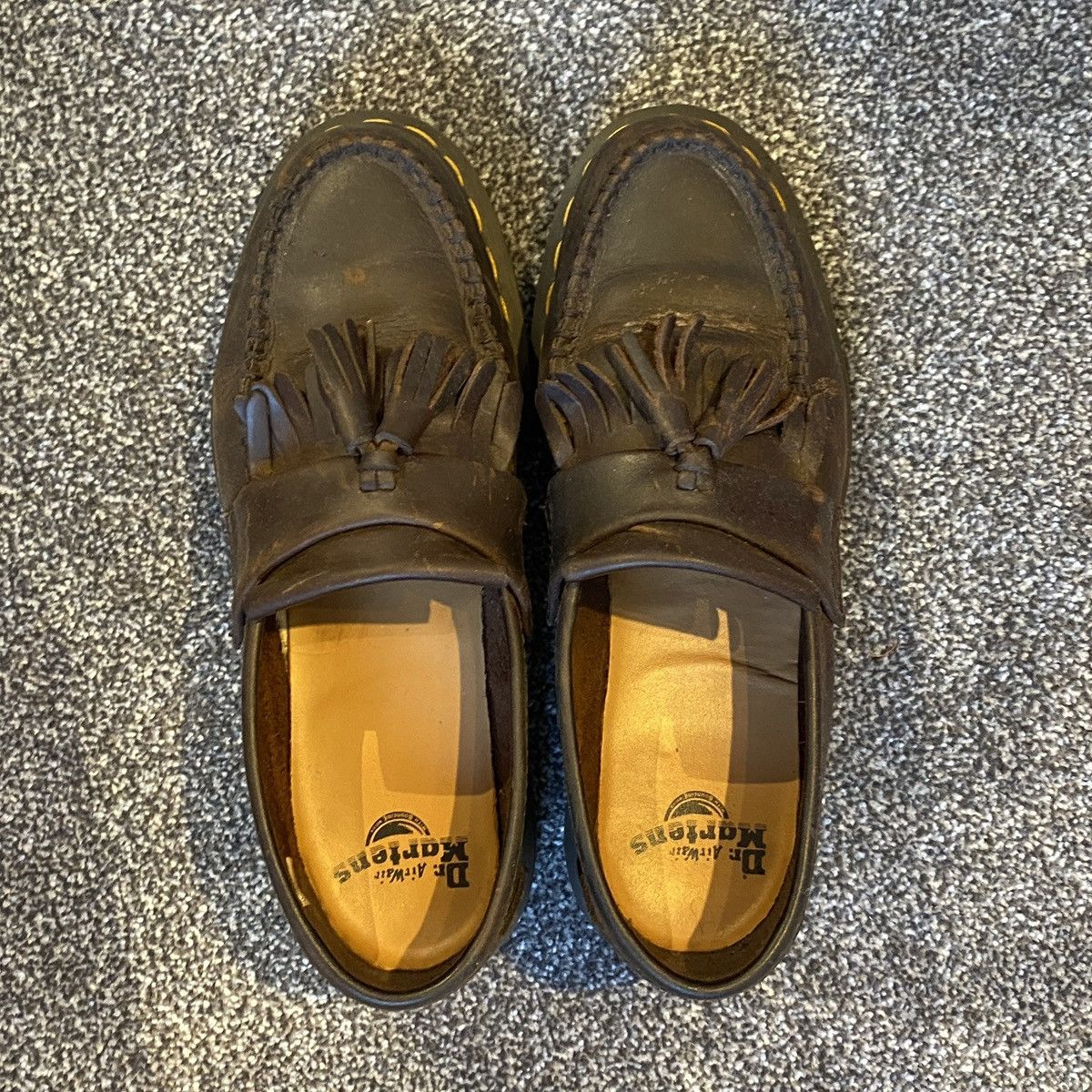Dr. Martens Doc Marten’s Adrian Crazy Horse Leather Tassel Loafers Size US 6.5 / EU 39-40 - 3 Thumbnail
