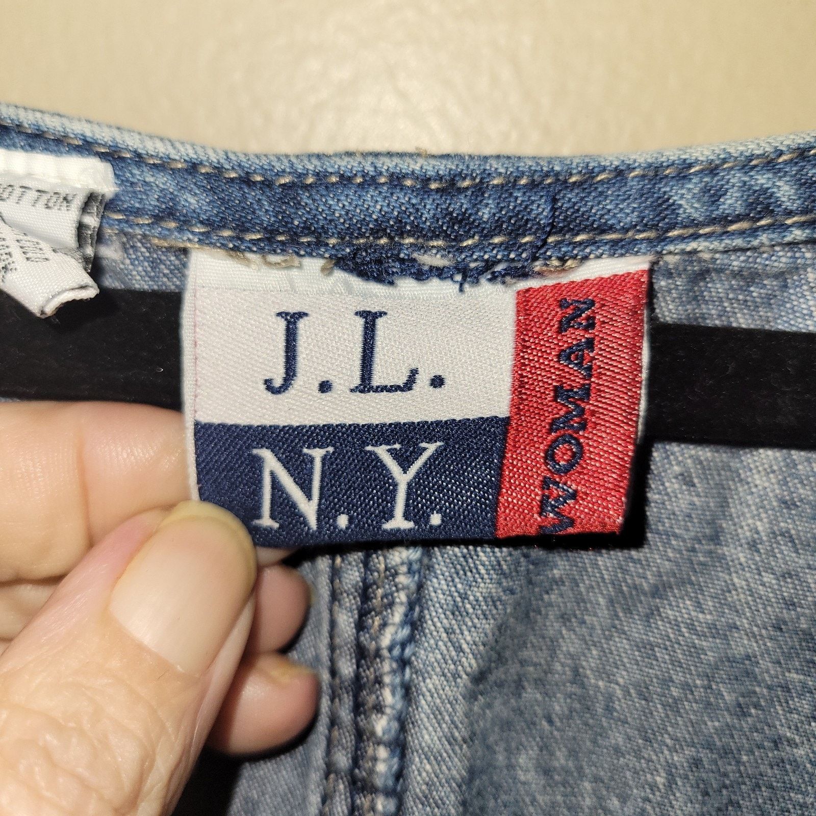 & Other Stories Vintage J.L. N.Y. Denim Jean Dress Womens 1X Cottage Size XL / US 12-14 / IT 48-50 - 3 Thumbnail