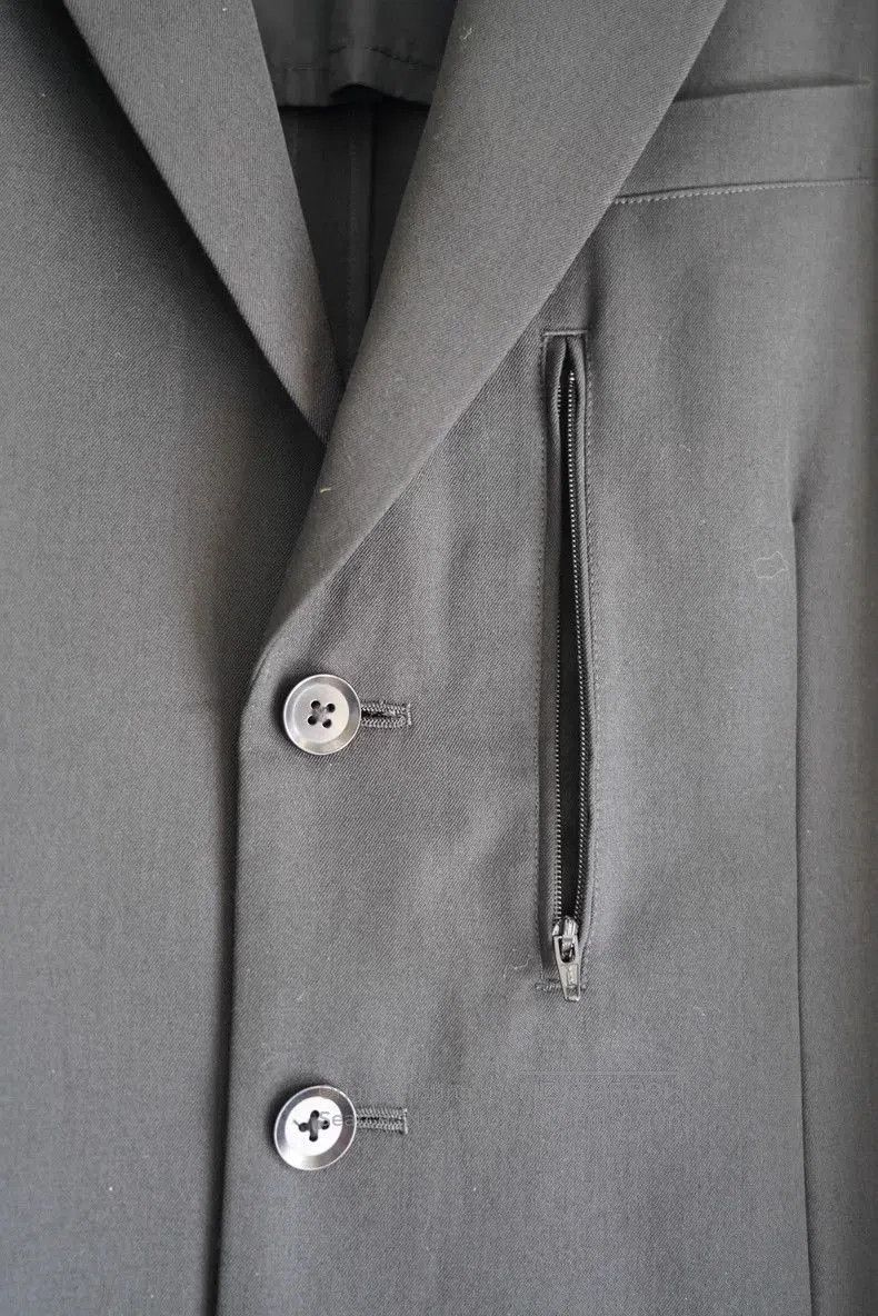 Yohji Yamamoto Yohji Yamamoto Wool Back Zip Blazer. Size US M / EU 48-50 / 2 - 4 Thumbnail