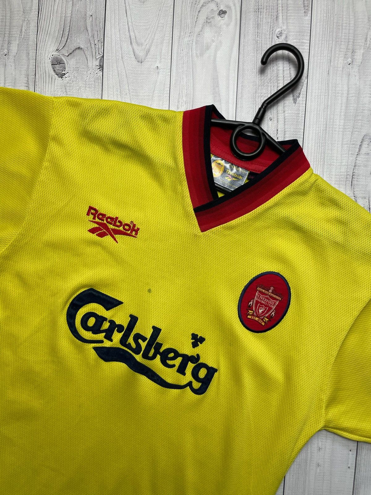 Reebok × Vintage Vintage Liverpool Reebok yellow soccer jersey size S logo Size US S / EU 44-46 / 1 - 2 Thumbnail