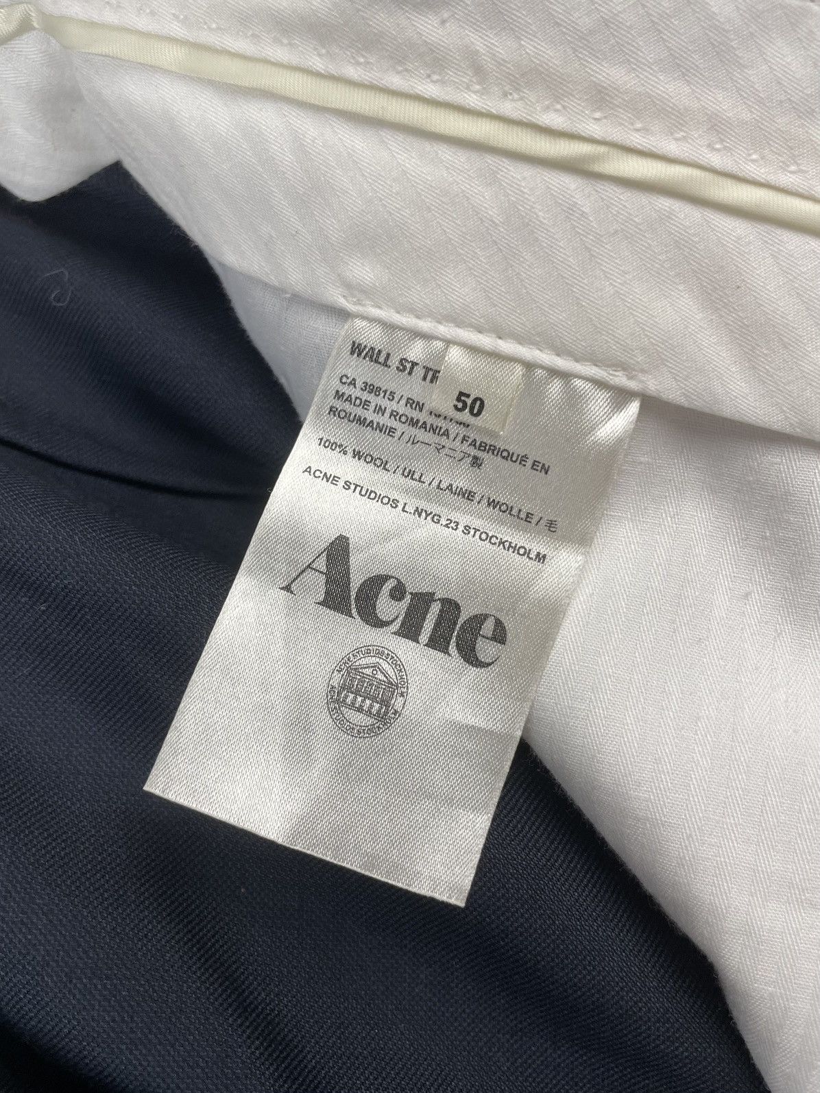 Acne Studios Acne Studios Wall St blue suit pants trousers chinos Size US 32 / EU 48 - 4 Thumbnail