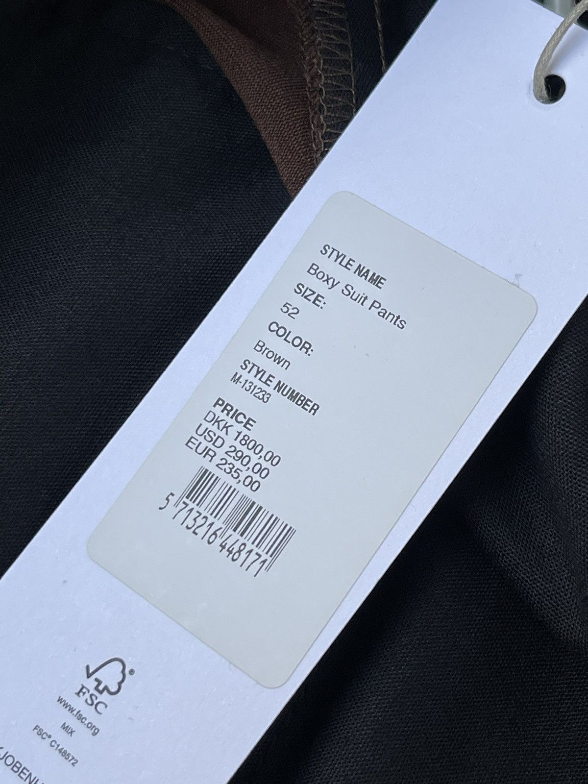 Han Kjobenhavn !DS! AW22 Han Kjobenhavn Boxy Suit Brown Suit Size 44R - 25 Thumbnail