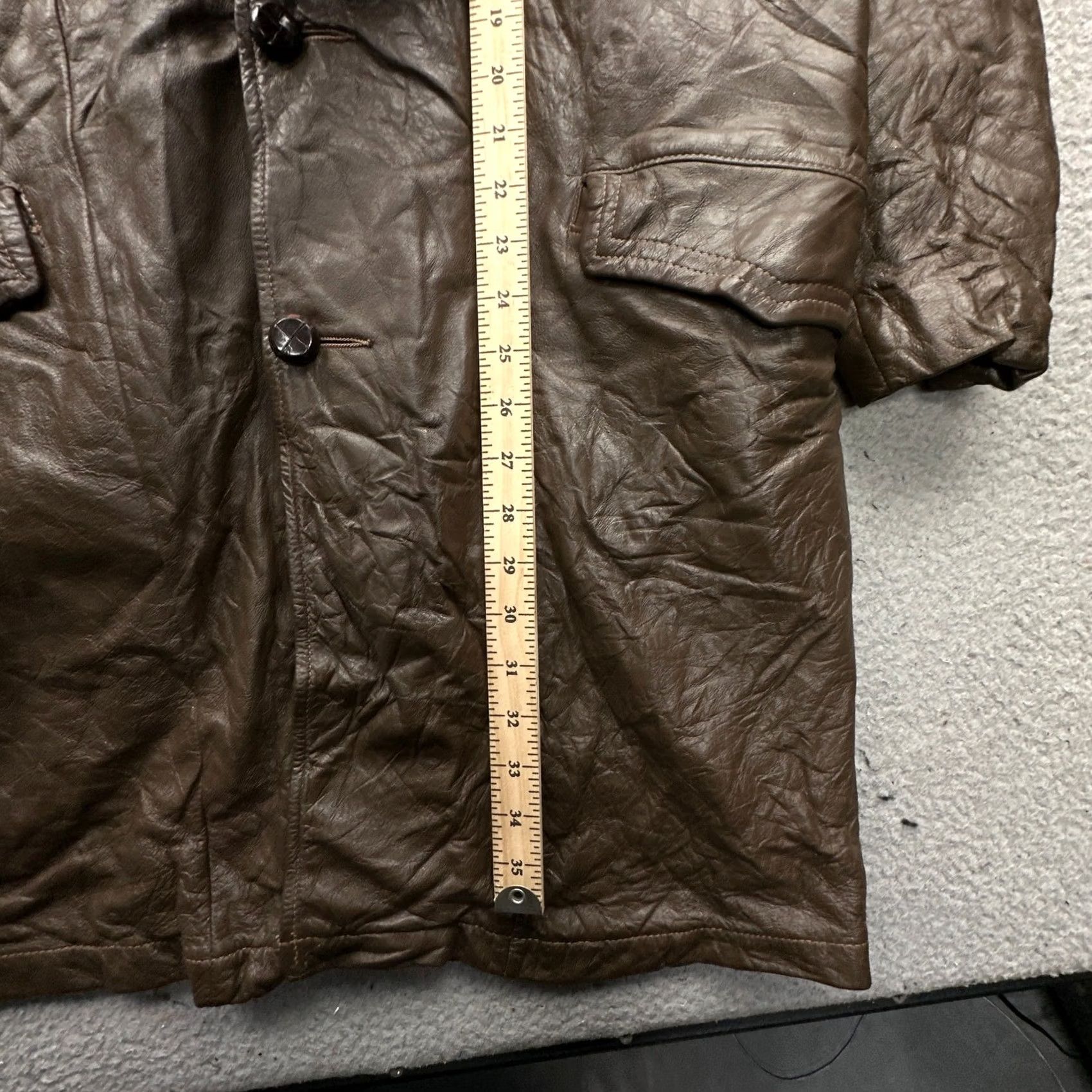 Vintage VINTAGE Grais Cabretta Leather Coat Jacket Mens 40 Medium Brown Faux Fur Lined Overcoat Leather Coat Mens 40 Medium Brown Mens Size US XXS / EU 40 - 7 Thumbnail