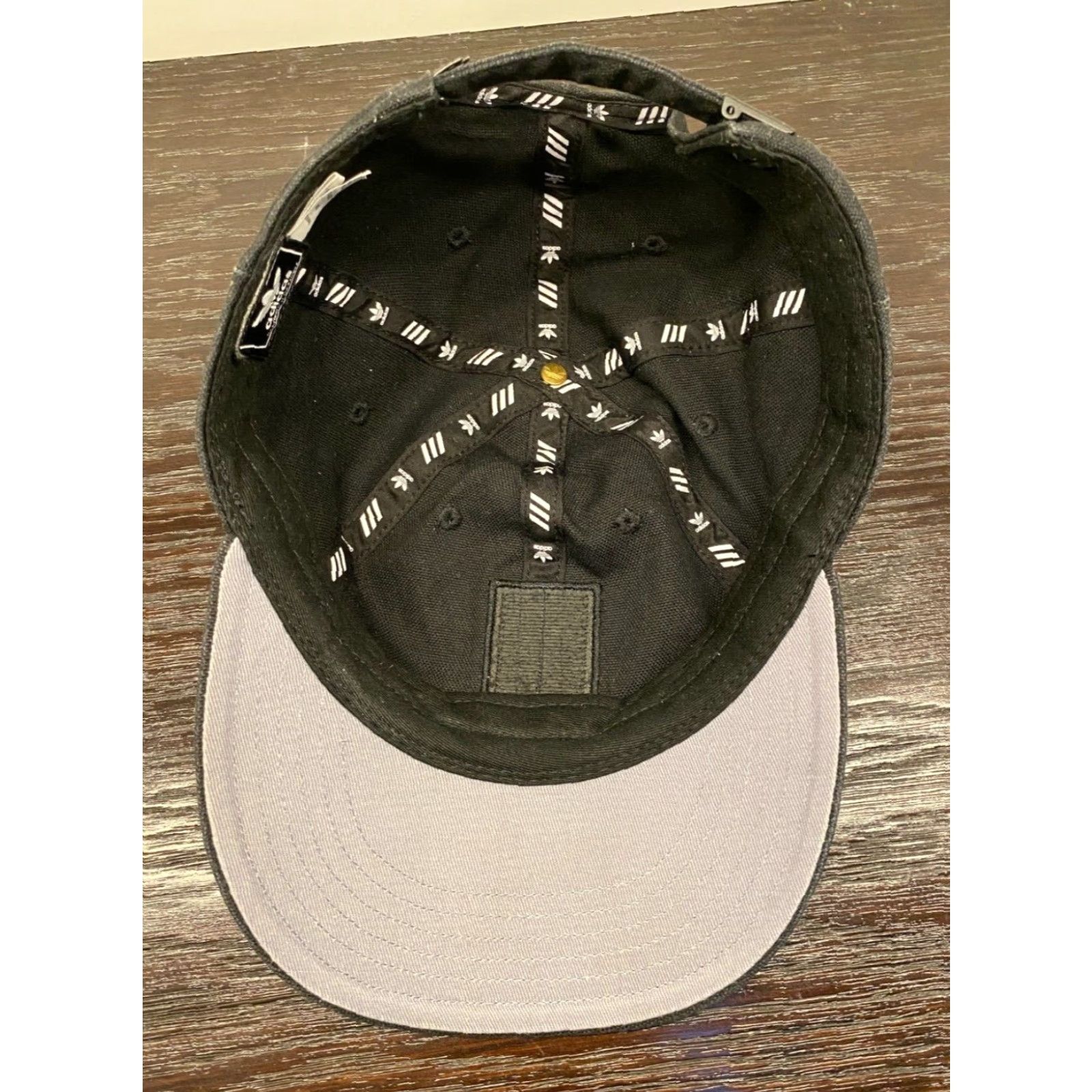 Adidas ADIDAS Hat Adult One Size Black Twill Adjustable Strap Back Golf Logo Trefoil Baseball Cap Mens Size ONE SIZE - 6 Thumbnail