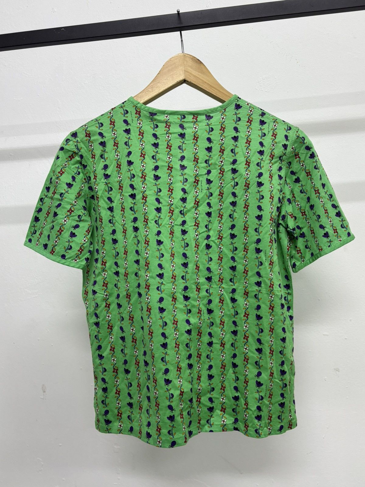 Vintage 70's Celine Monogram Logo Blouse Shirt