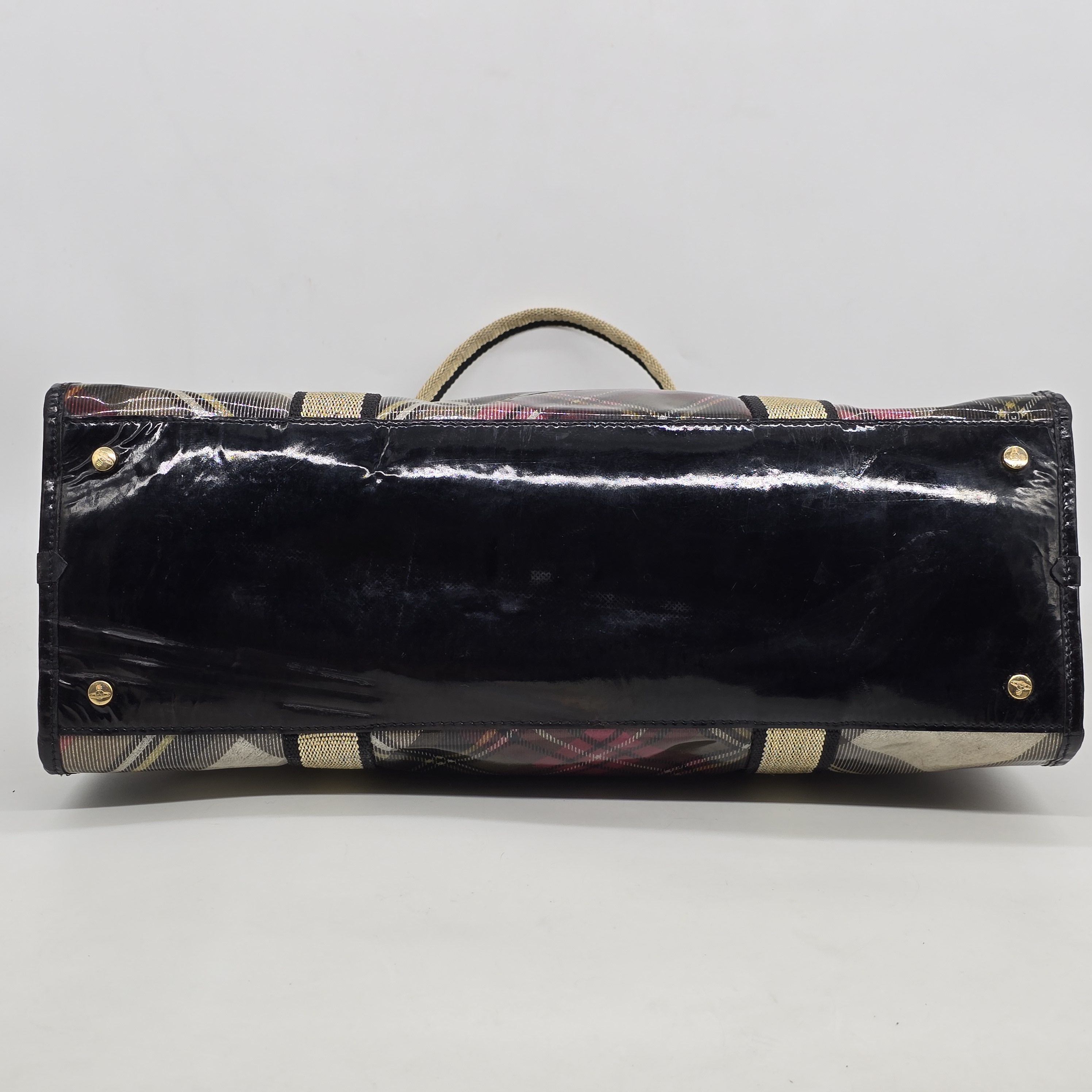 Vivienne Westwood Vivienne Westwood - Orb Glitter Check Yasmine Bag - Large Size ONE SIZE - 5 Thumbnail