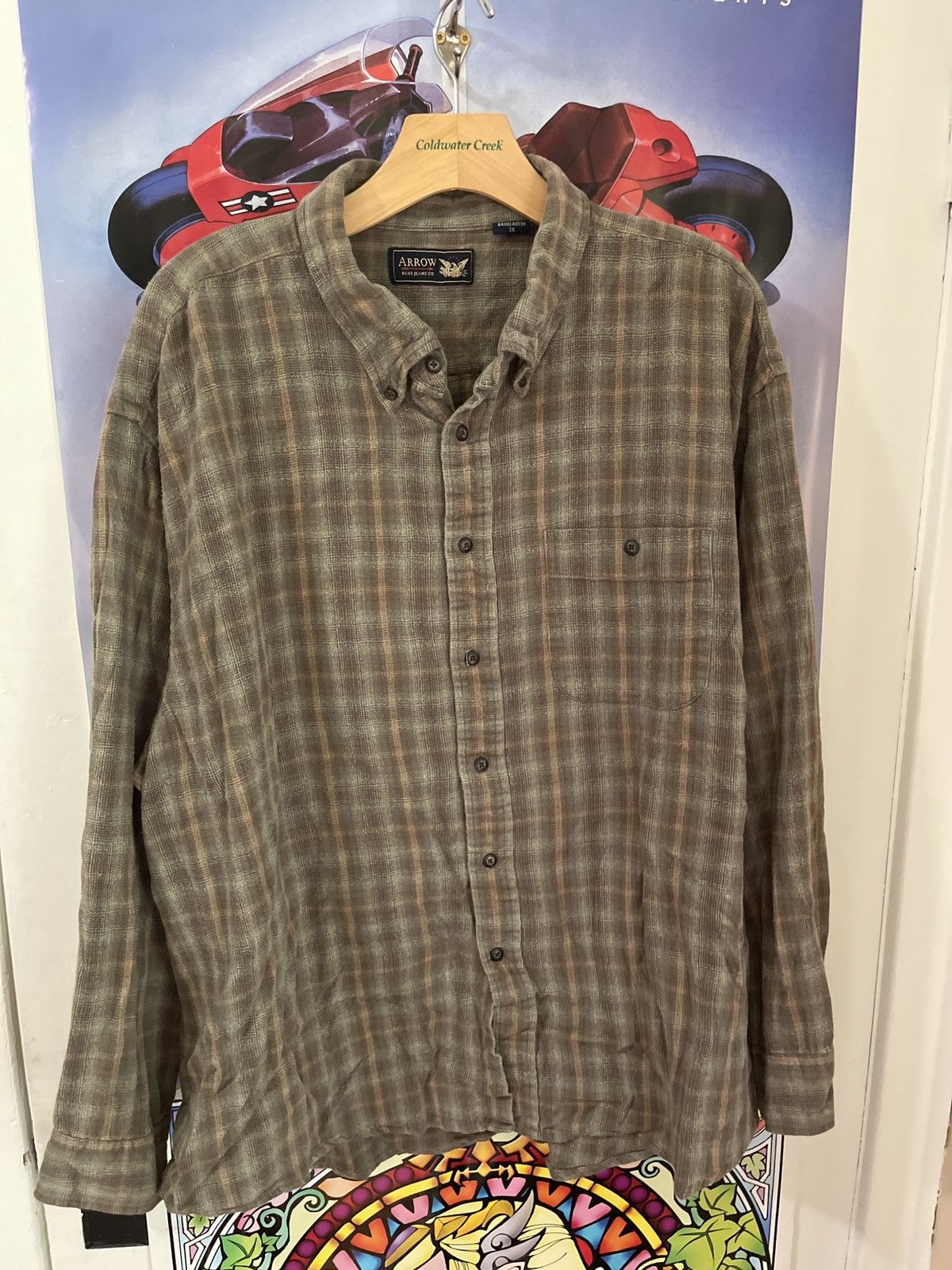 Arrow Vintage oversized flannel shirt Size US XXL / EU 58 / 5 - 1 Thumbnail