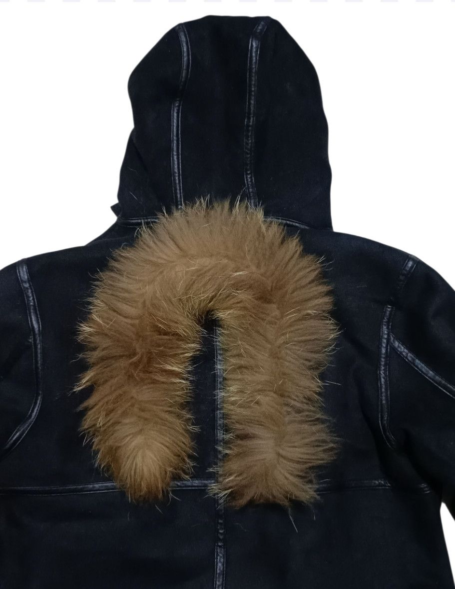 14th Addiction Mod Blistered Suede White Fur Jacket Size US L / EU 52-54 / 3 - 4 Thumbnail