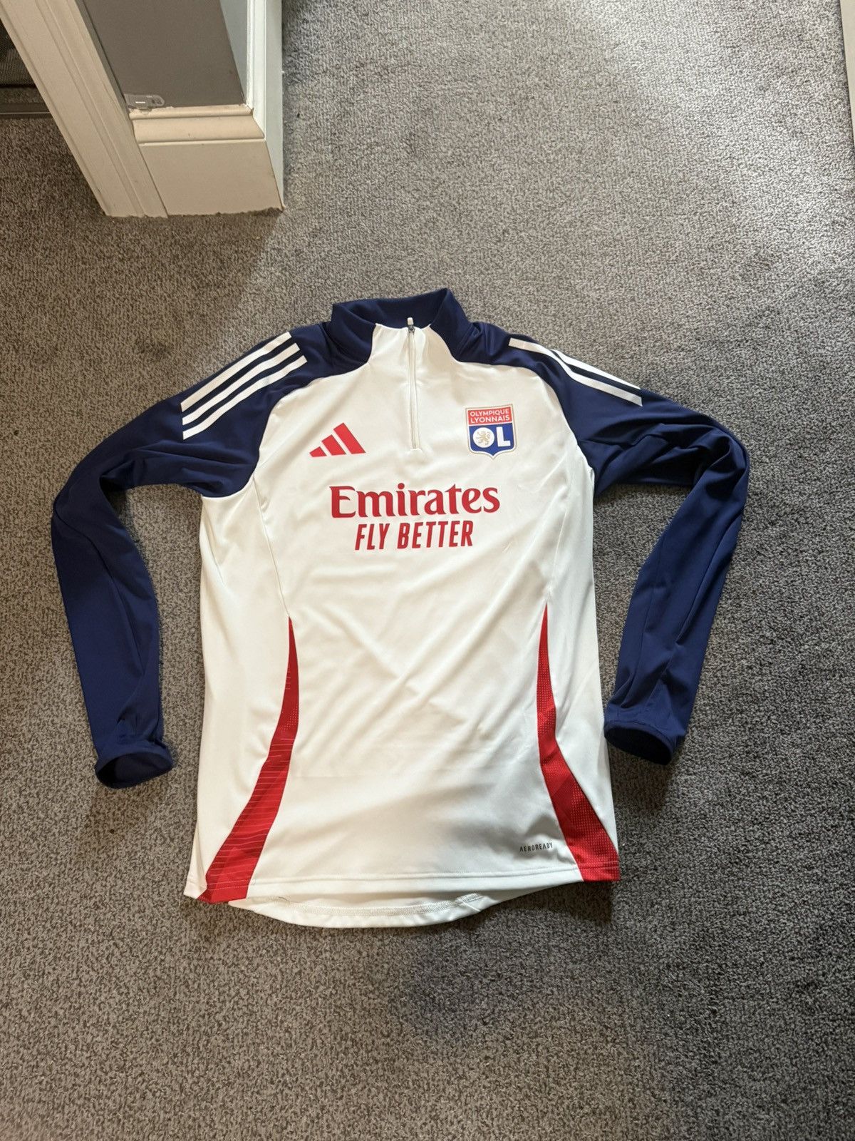 Adidas Olympique Lyonnais Adidas Men's Soccer Training Zip Up Size US M / EU 48-50 / 2 - 1 Thumbnail
