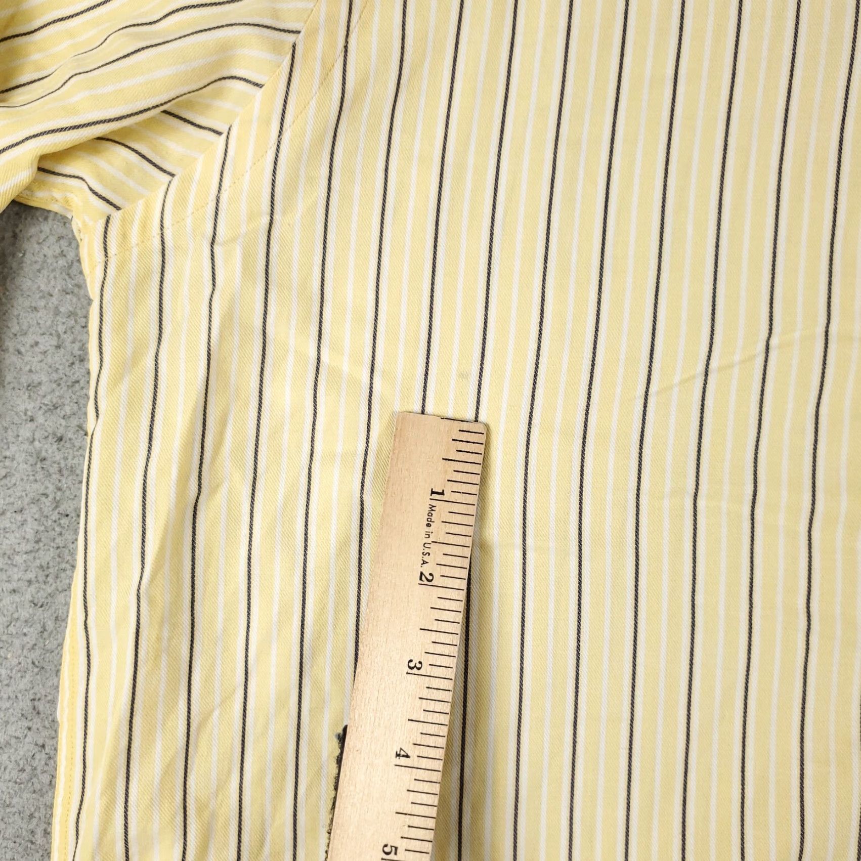Nautica Nautica Button-Up Shirt Mens Medium Yellow Blue Striped Casual Long Sleeve Size US M / EU 48-50 / 2 - 5 Thumbnail