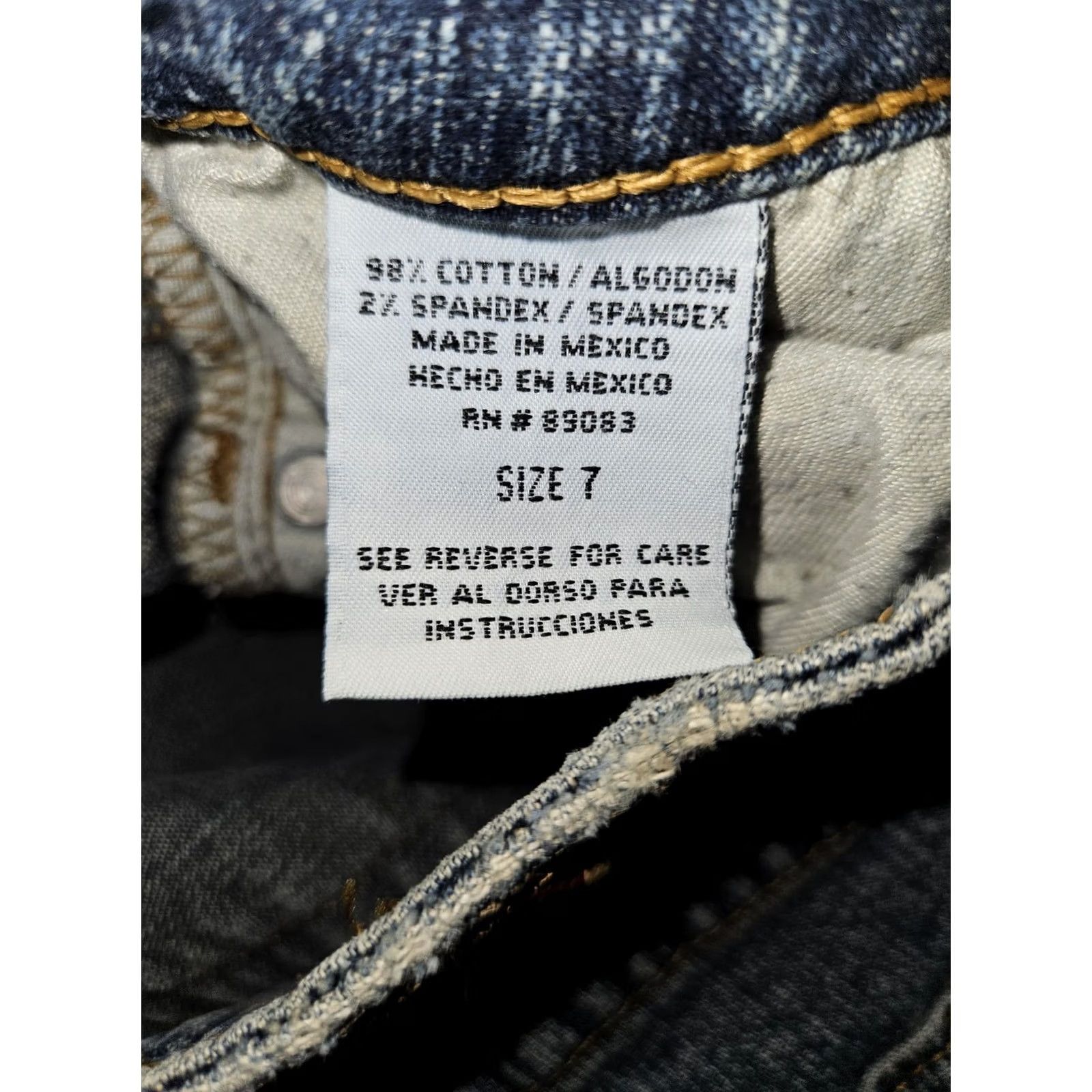 Vintage VINTAGE LEI Jeans Straight Juniors 7 Low Rise Blue Denim Logo 90s Y2K City Hipster Womens Size 28" / US 6 / IT 42 - 3 Thumbnail