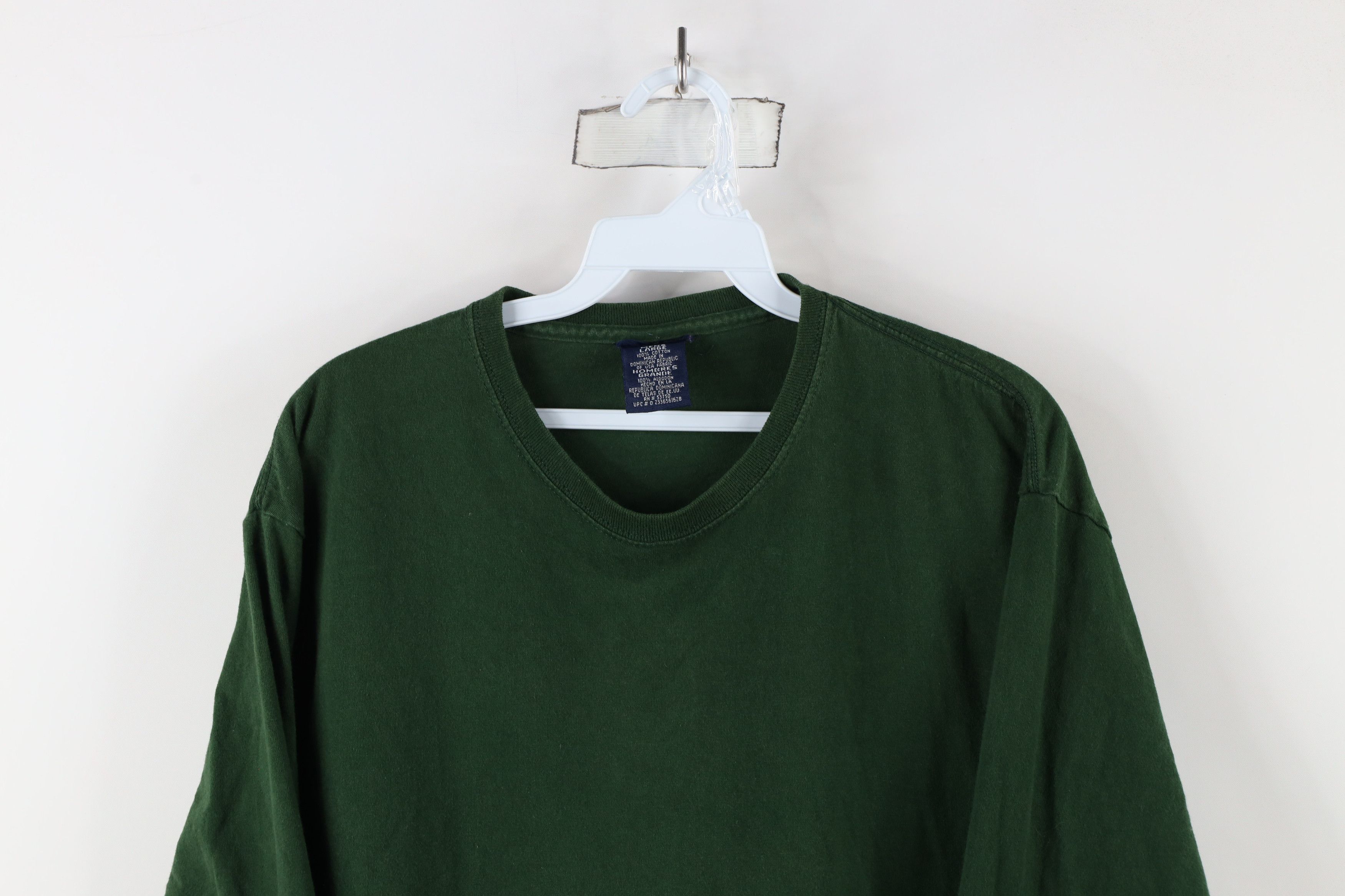 Vintage Vintage 90s Streetwear Cotton Long Sleeve T-Shirt Green Size US L / EU 52-54 / 3 - 2 Thumbnail