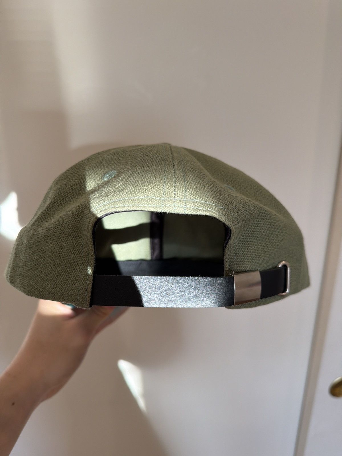 oMA STUDIOS Leather strapback NY hat Size ONE SIZE - 3 Thumbnail