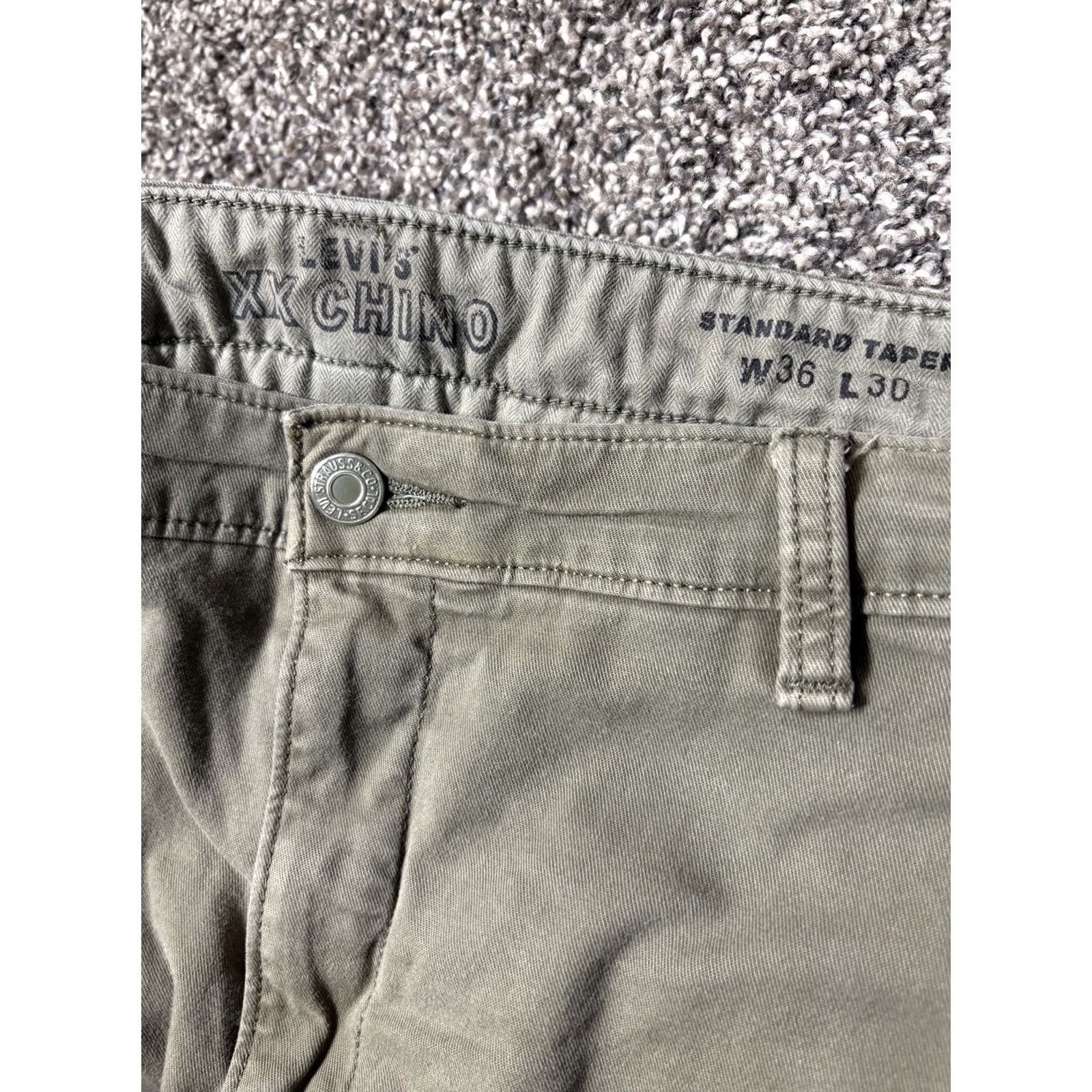 Levi's Levi's XX Chino Pants Mens 36x30 Green Standard Taper Fit Stretch Red Tab Pants Regular 4 Pocket Cotton Blend Comfortable Mens Size US 36 / EU 52 - 4 Thumbnail