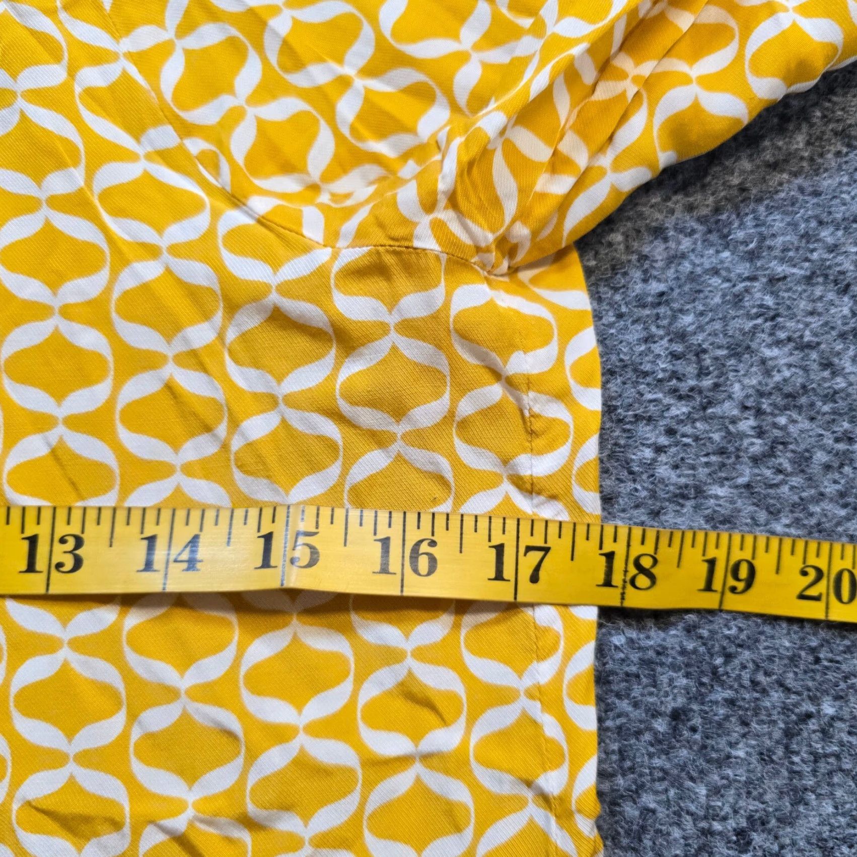 Boden Boden Button-Up Top Womens 6 Yellow White Geometric Long Sleeve Preppy Career Casual Shirt Womens Regular Small details not necessary Size M / US 6-8 / IT 42-44 - 5 Thumbnail