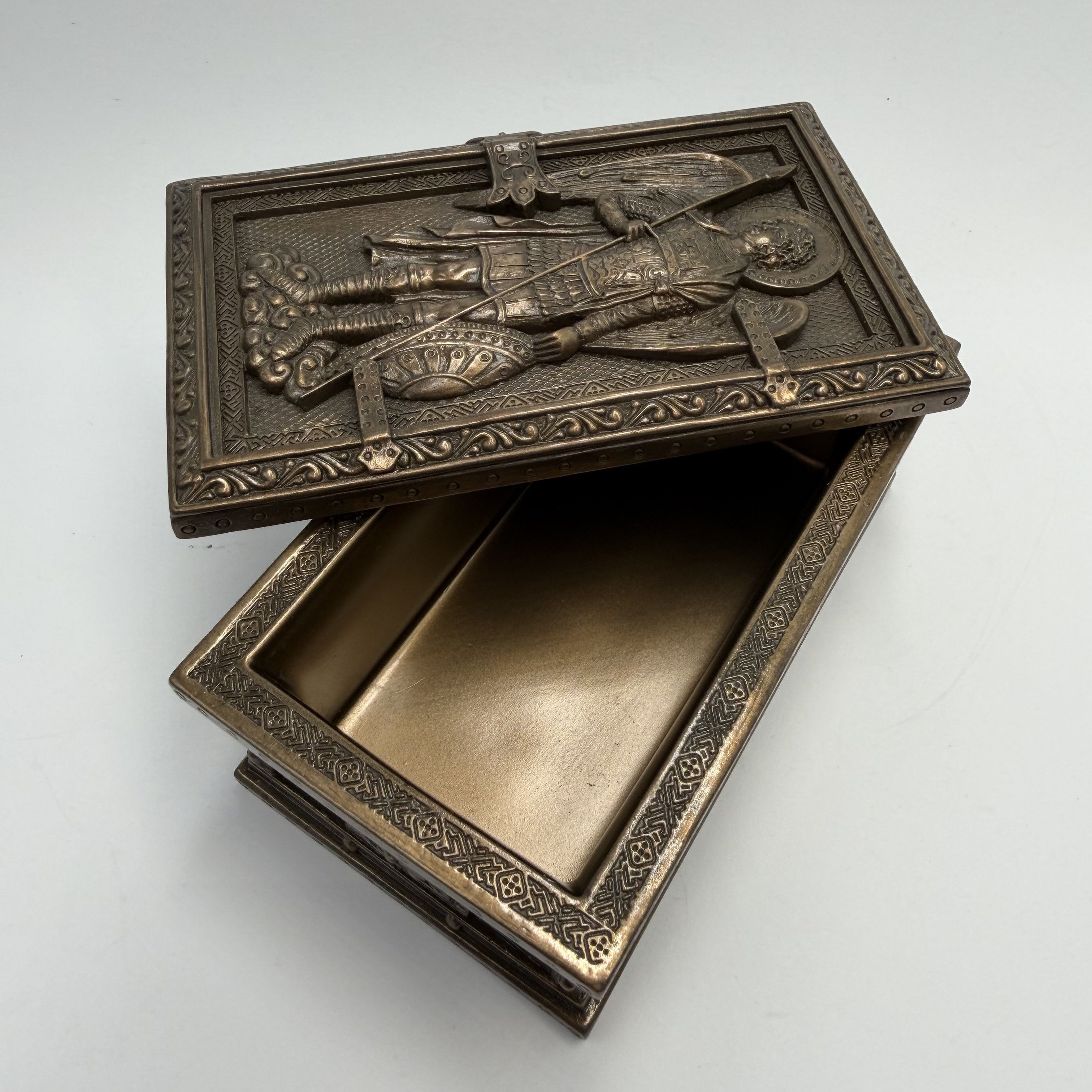 Other Archangel Michael Trinket Box Bronze Finish Jewelry Box Size ONE SIZE - 5 Thumbnail