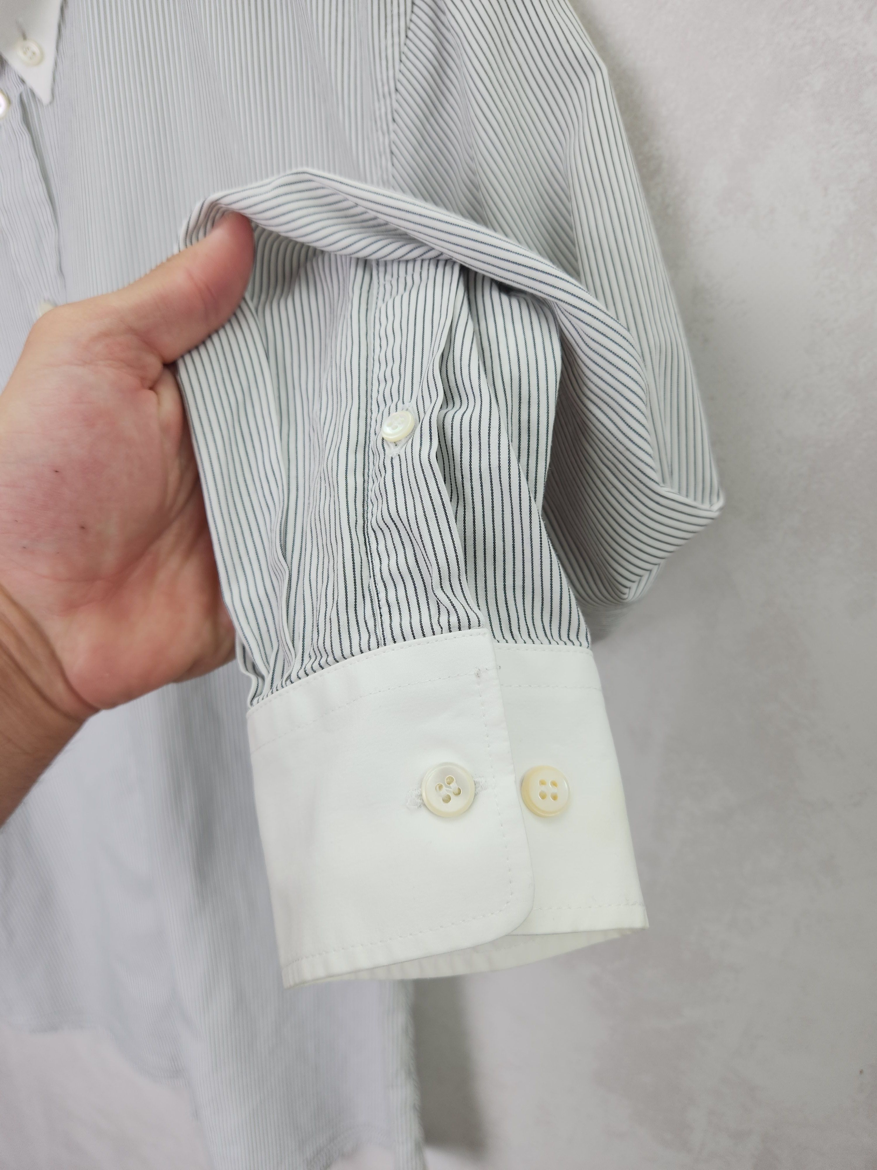 Balenciaga Balenciaga paris stripes button ups shirt pockets logo Size US L / EU 52-54 / 3 - 8 Thumbnail