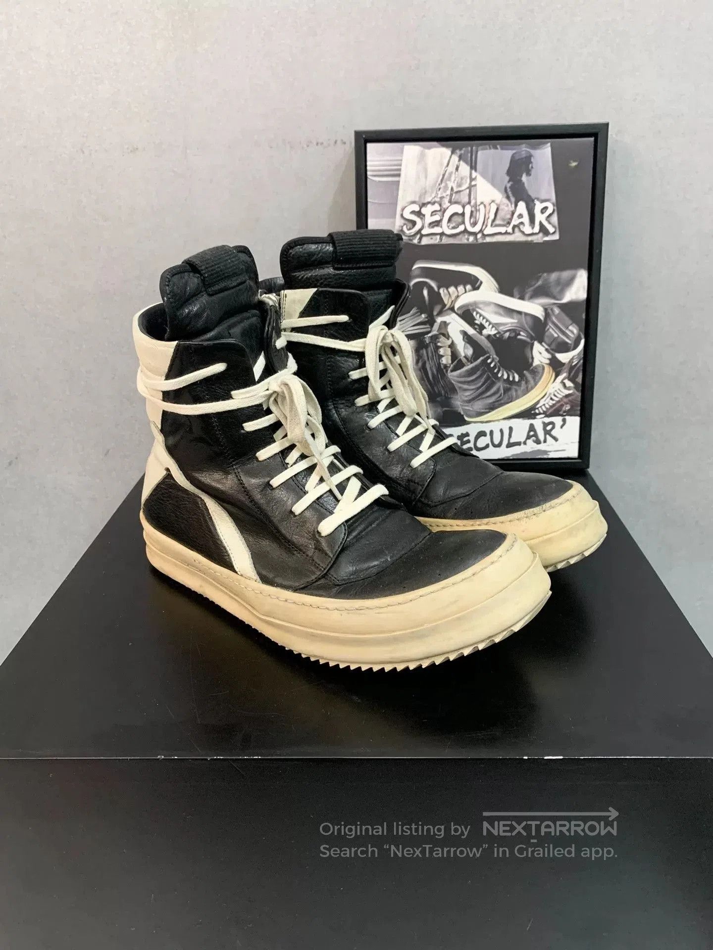 Rick Owens Rick Owens Geobasket High Top Sneakers. Size US 10 / EU 43 - 4 Thumbnail