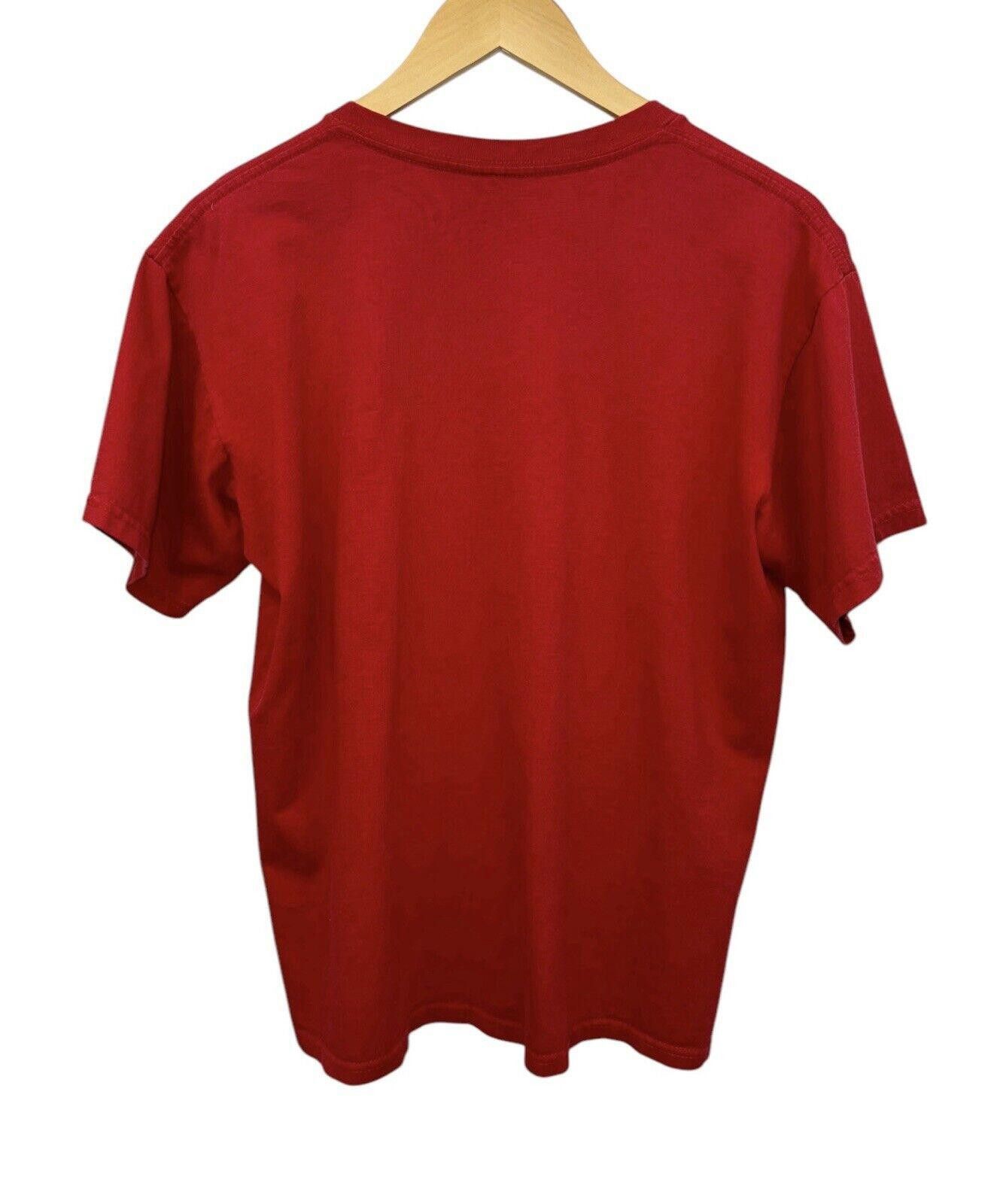 Nike Vintage Nike 90s Cherry Red Swoosh V Neck Shirt Sz M Size US M / EU 48-50 / 2 - 4 Thumbnail