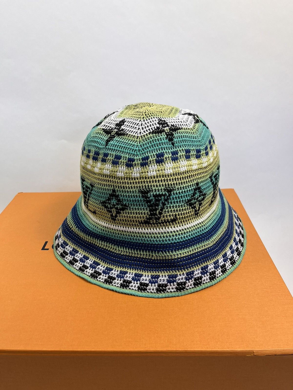 Louis Vuitton M7141S LV Crochet Stripes Bucket Hat