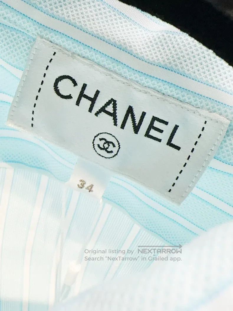 Chanel Chanel 22B autumn and winter preview blue striped velvet c Size XXS / US 00 / IT 34 - 6 Thumbnail