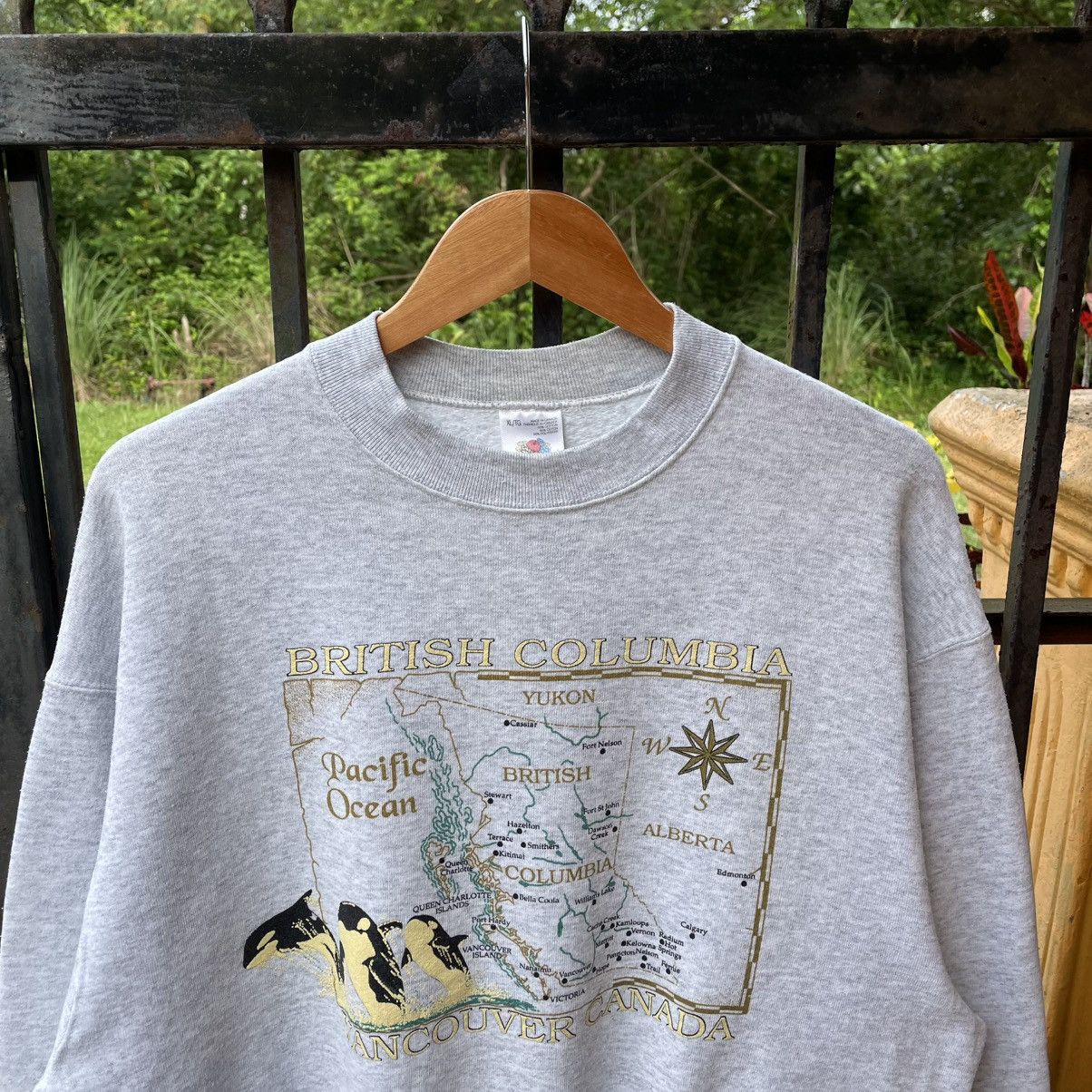 Fruit Of The Loom × Habitat × Vintage 🔥Vintage 90s British Columbia Vancouver Canada Sweatshirts Size US L / EU 52-54 / 3 - 3 Thumbnail
