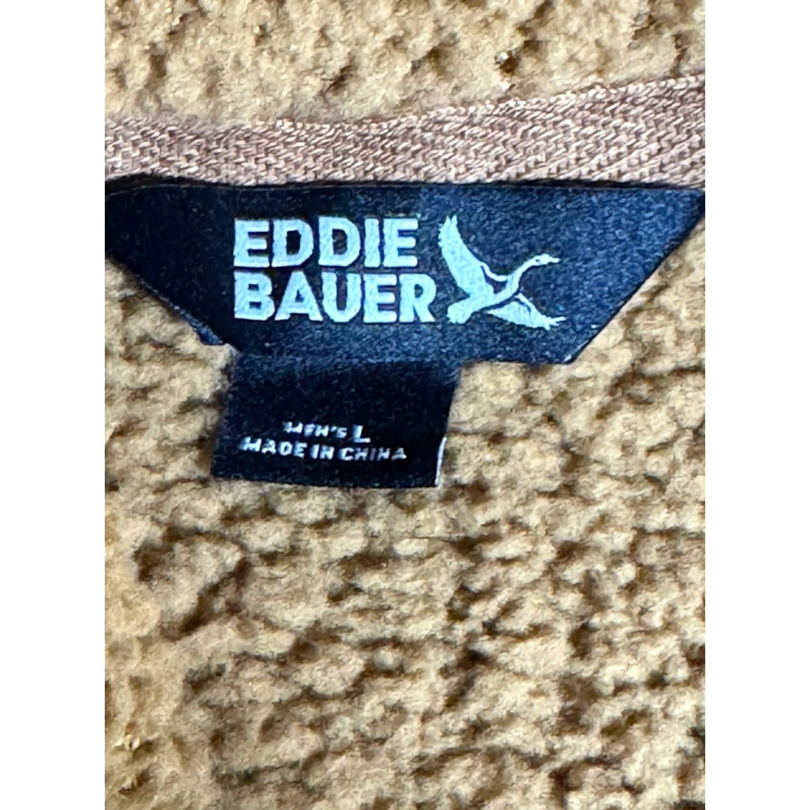 Eddie Bauer Eddie Bauer Jacket Mens L Brown Fleece Full Zip Outdoor Winter Casual Zip Pockets Stand-Up Collar Regular Fit Size US L / EU 52-54 / 3 - 5 Thumbnail