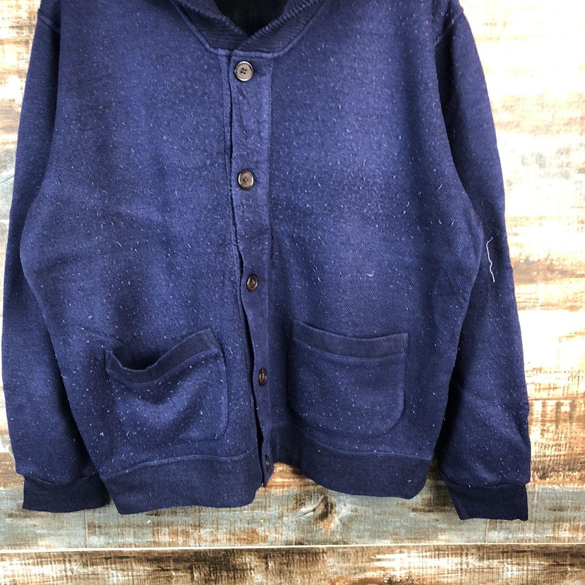 Japanese Brand Top Valu Dark Blue Cardigan Knitwear #A1935 Size US M / EU 48-50 / 2 - 6 Thumbnail