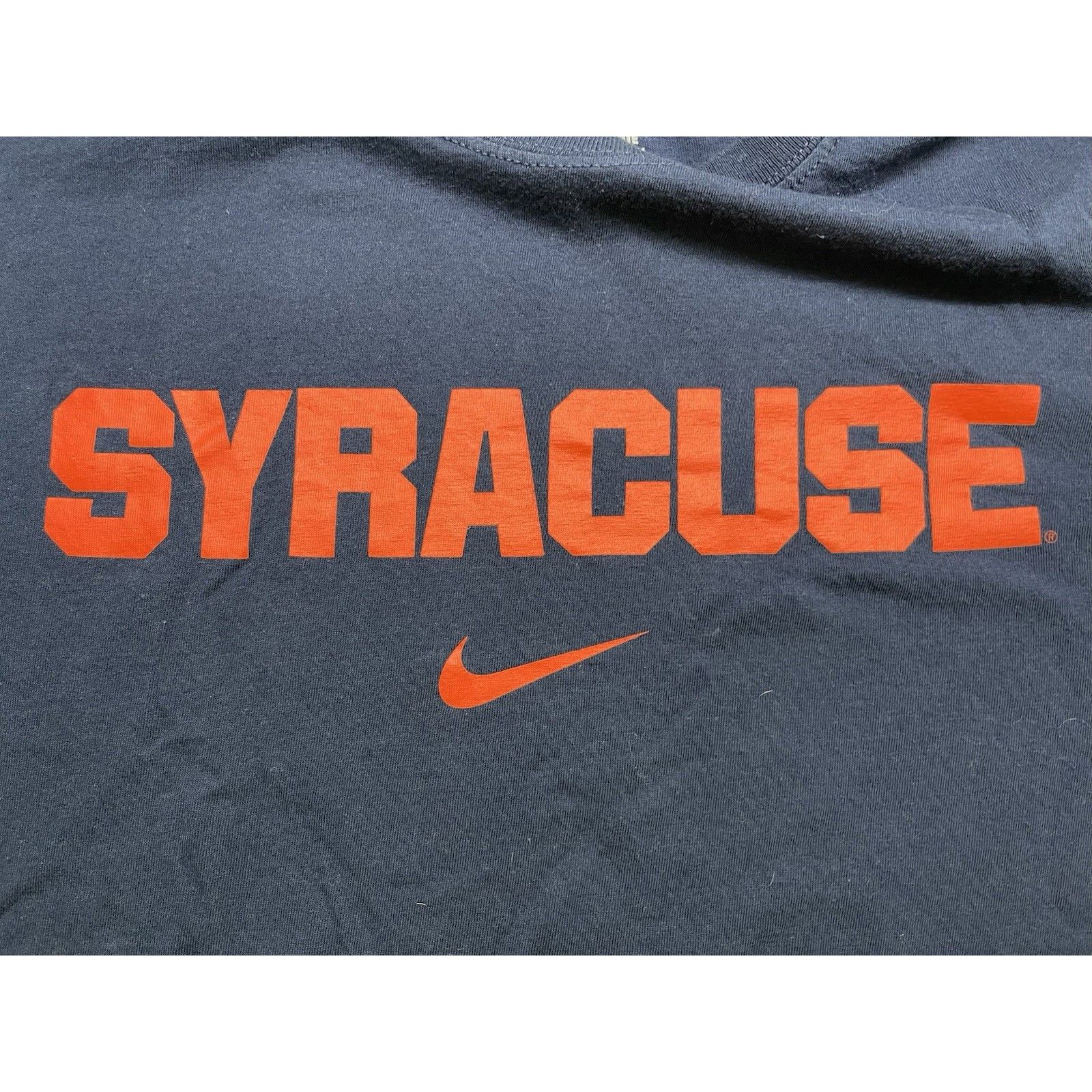 Nike Nike Syracuse Center Swoosh T-Shirt Men's L Navy Orange Vint Size US XL / EU 56 / 4 - 4 Thumbnail