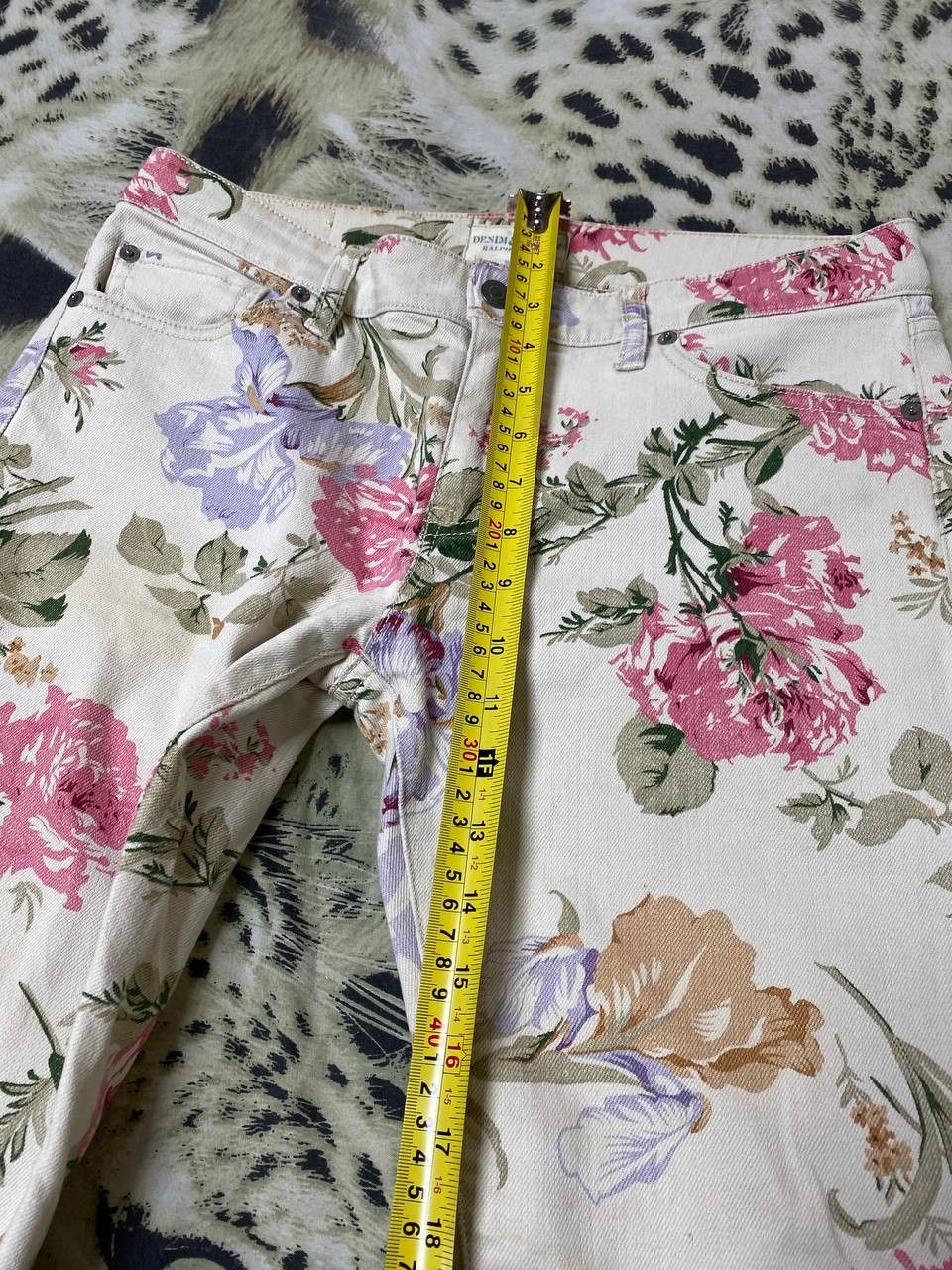 Denim & Supply Ralph Lauren Denim & Supply Ralph Lauren Flower Print Denim Jeans Size 29 Size 29" - 16 Thumbnail
