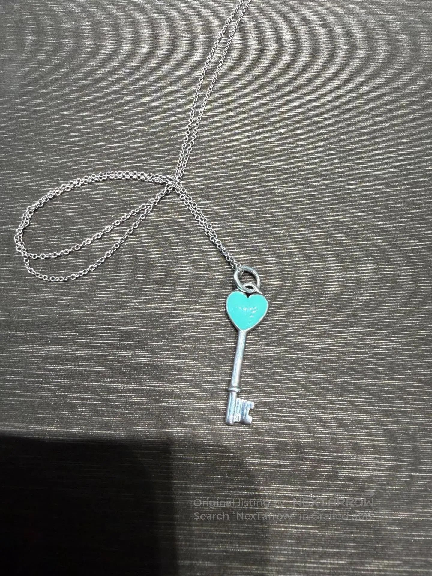 Tiffany & Co. Tiffany 925 Silver Blue Enamel Key Necklace. Size ONE SIZE - 5 Thumbnail