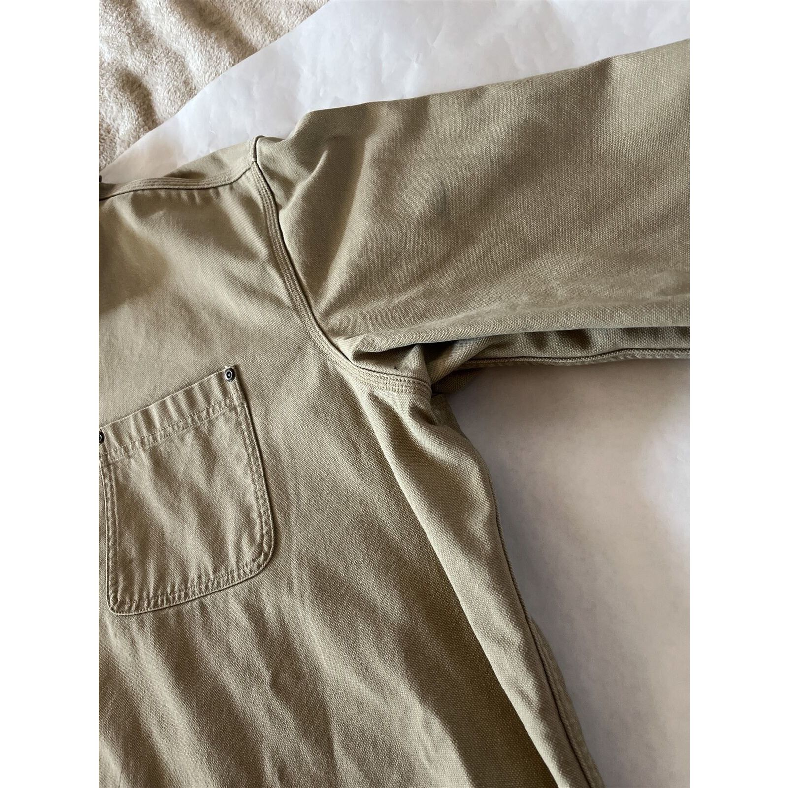 L.L. Bean LL Bean Vintage Men’s XXLT Brown Canvas Snap Shacket Jacket Size US XXL / EU 58 / 5 - 8 Thumbnail
