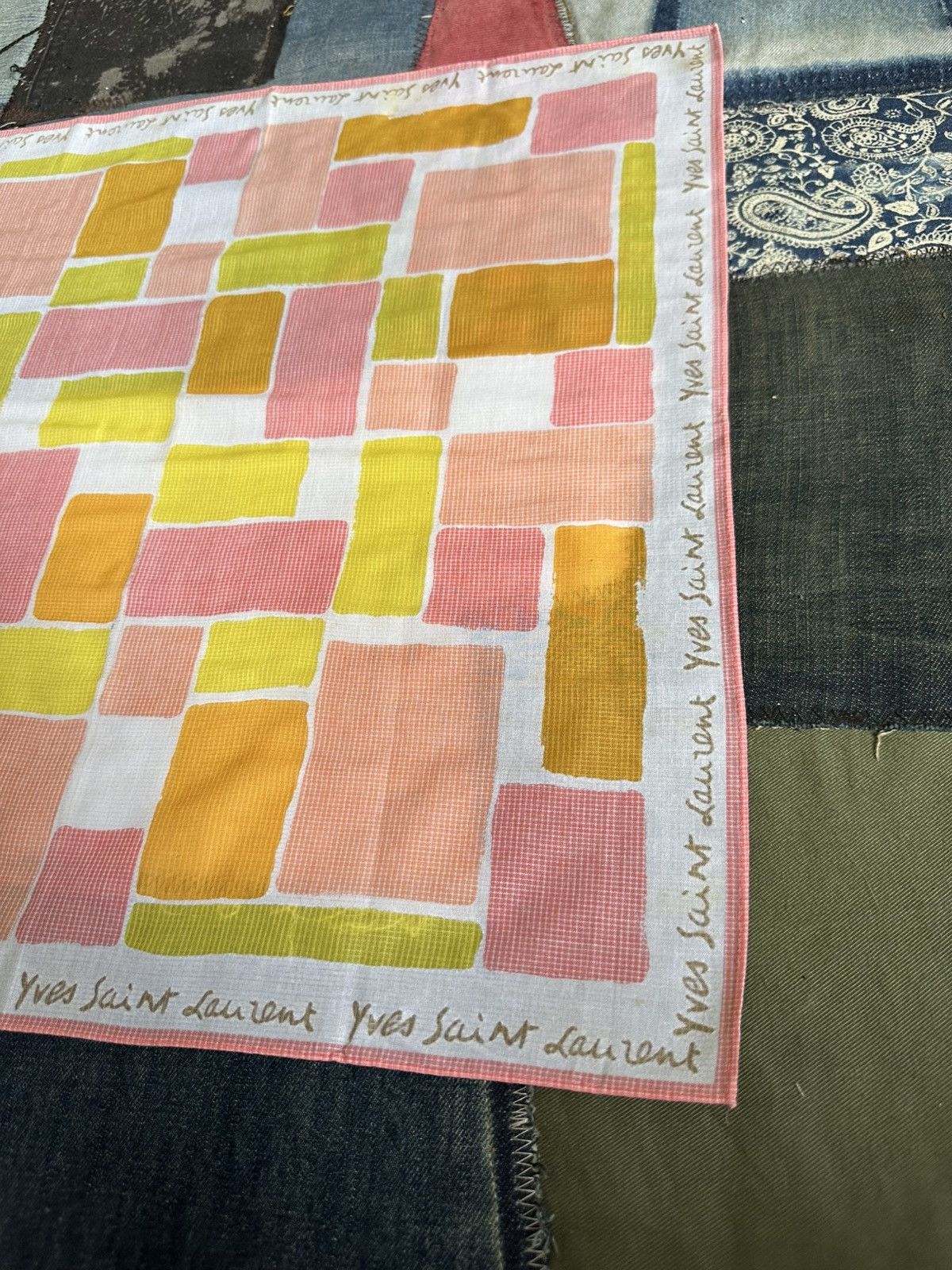 Vintage Vintage YSL Handkerchief/ Neckerchief/ Bandana Size ONE SIZE - 3 Thumbnail