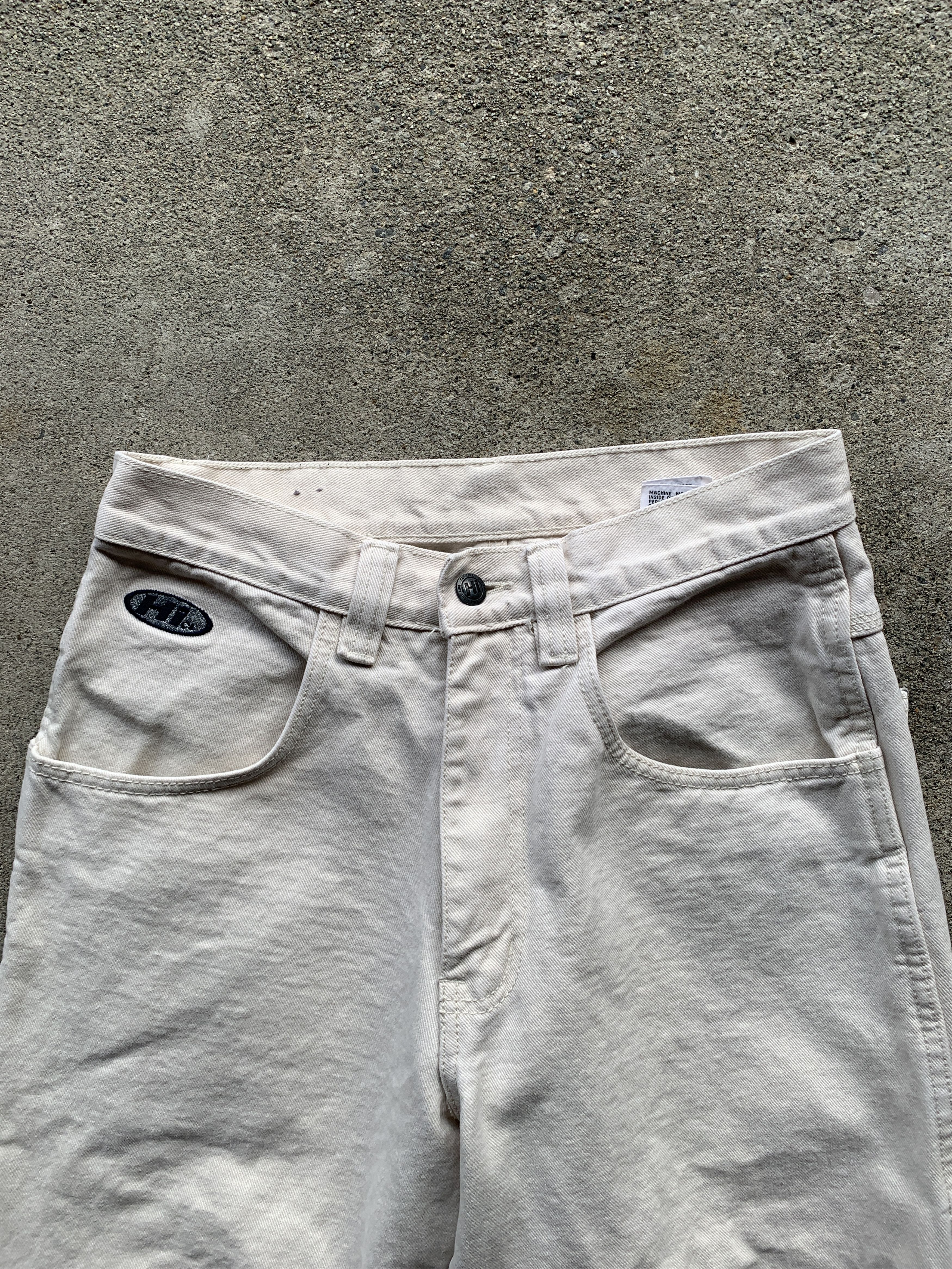 Japanese Brand × Vintage Vintage Y2K Cream Big HiCL Carpenter Jeans Size US 30 / EU 46 - 8 Thumbnail