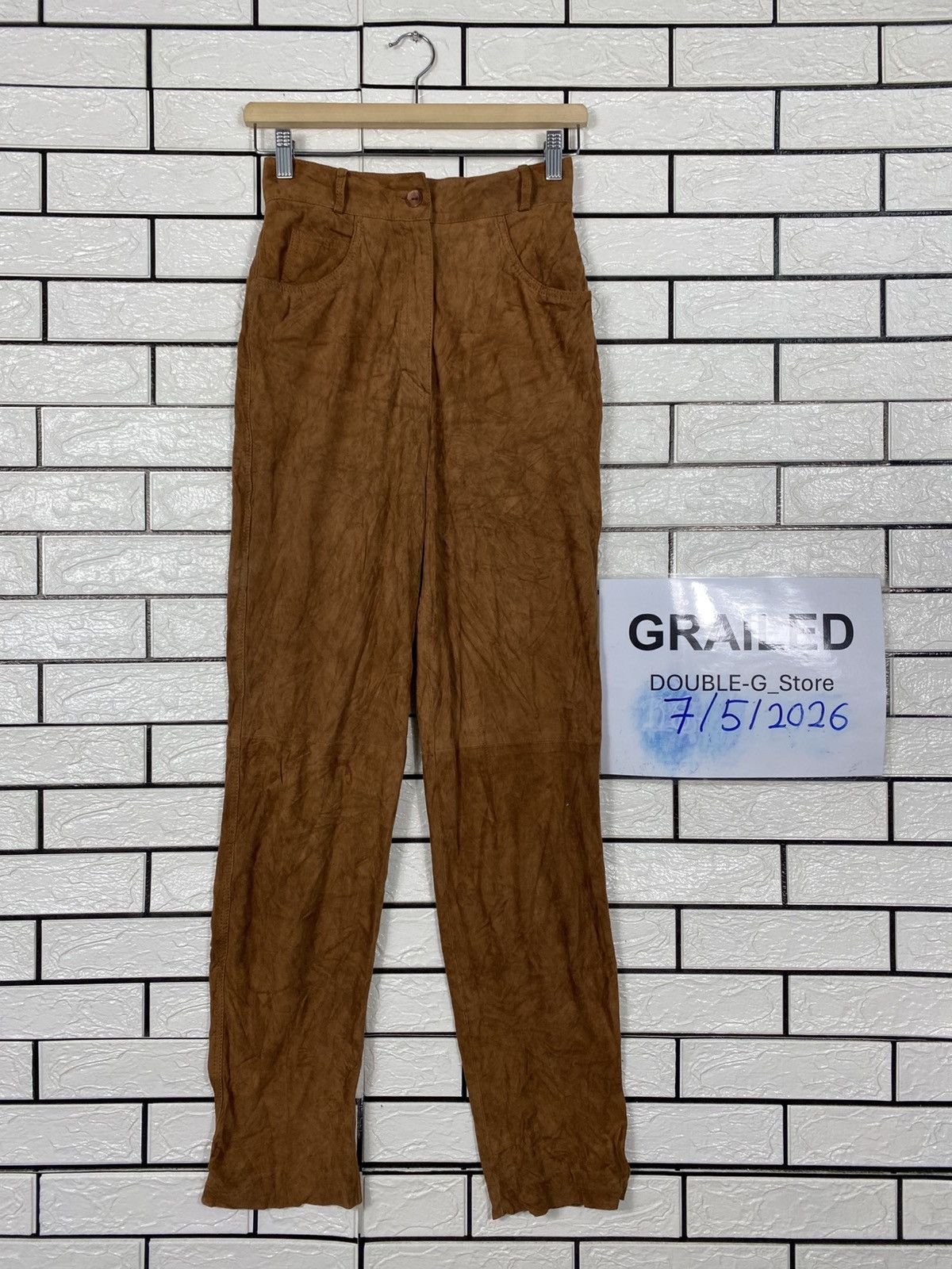 Vera Pelle Denim Intalia in Pelle Leather Biker Pants Pelle Pelle Size US 26 / EU 42 - 1 Thumbnail
