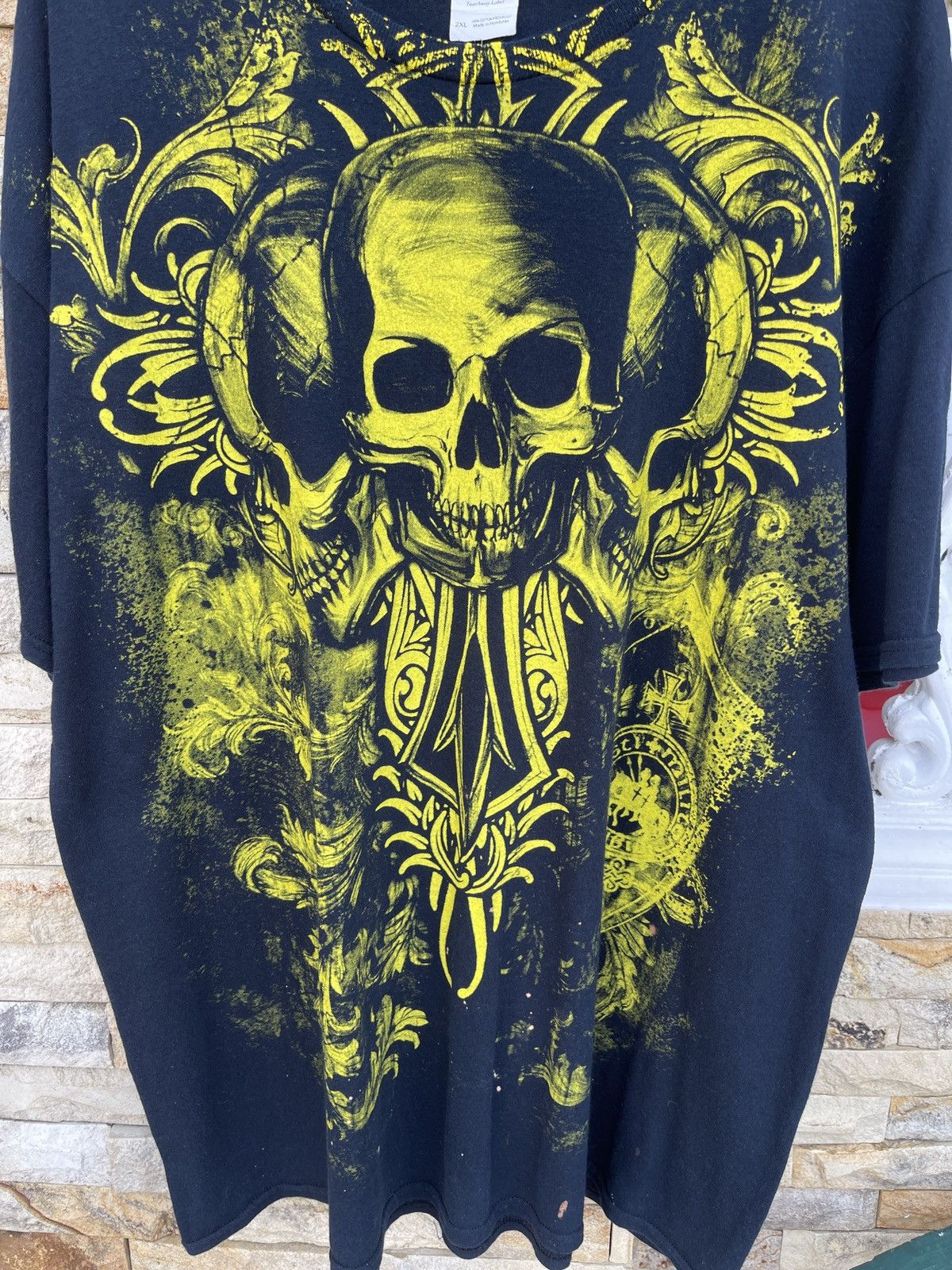 Affliction Last Drop🔥Rare🔥Vintage y2k Affliction Skulls ERD GRUNGE TEE Size US XXL / EU 58 / 5 - 2 Thumbnail